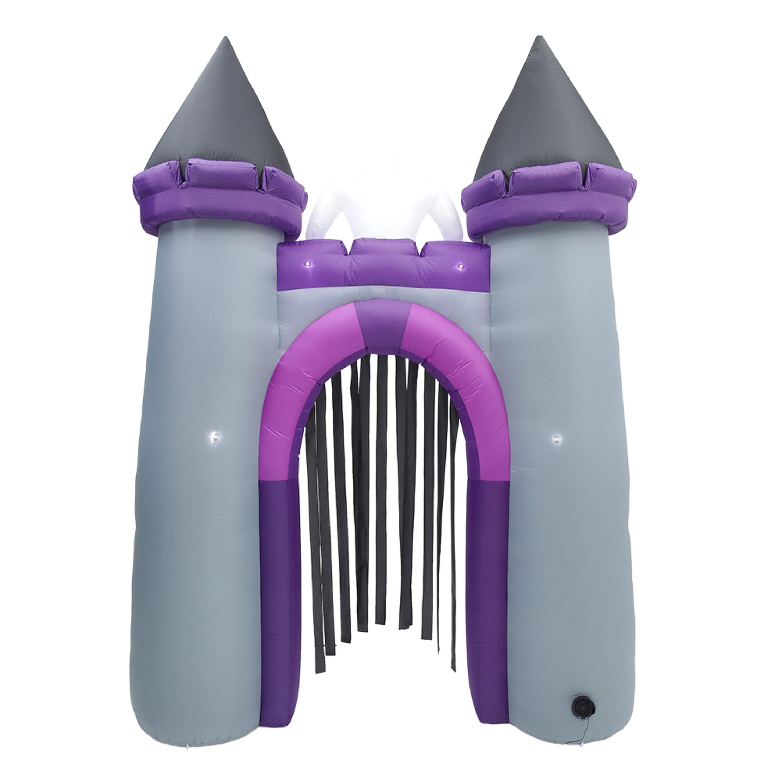 Purpleblackgrey - LIFE IDEAS - Halloween Lighted Haunted Castle Arch Inflatable - 5