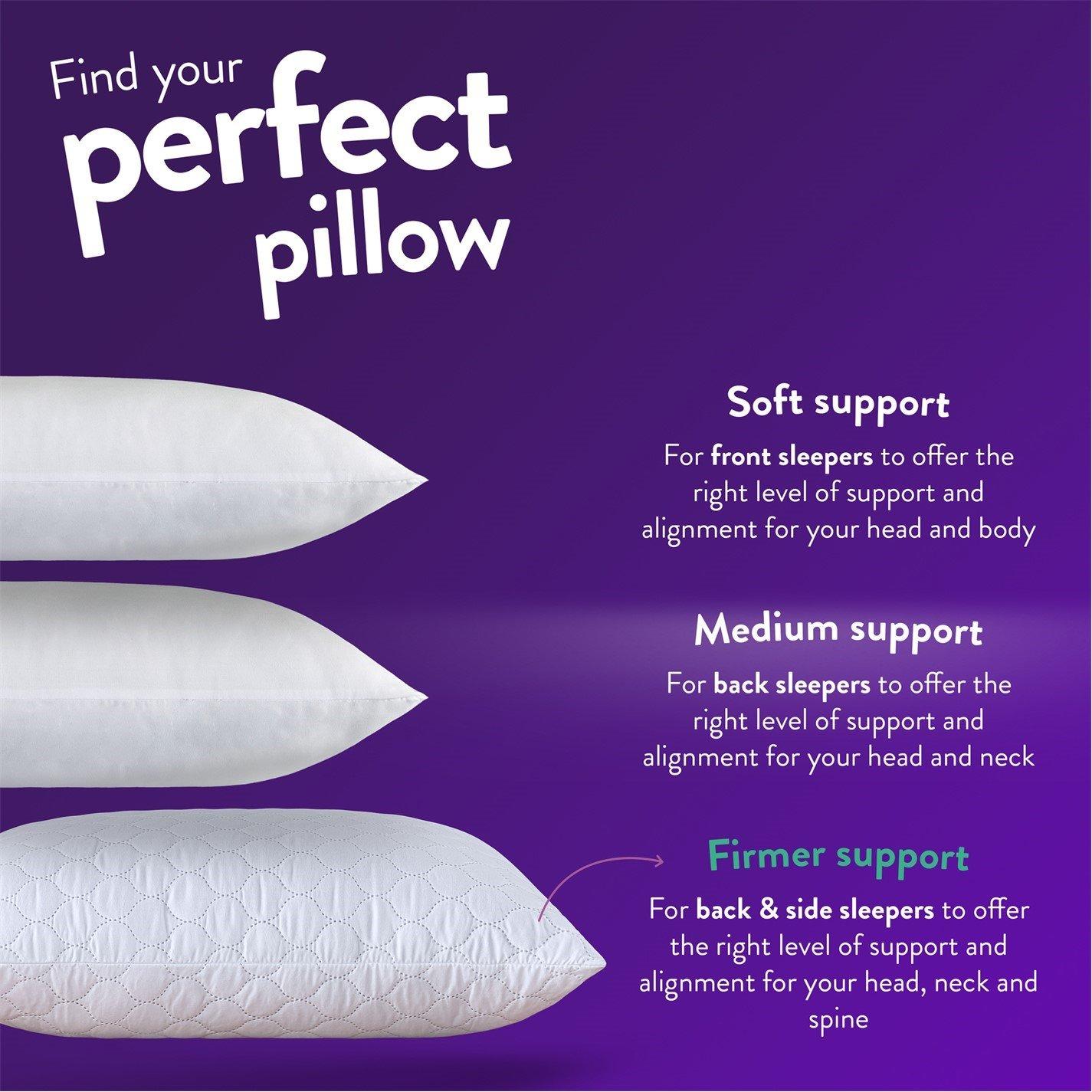 White - Slumberdown - Rebound Firm Support Pillow - 2