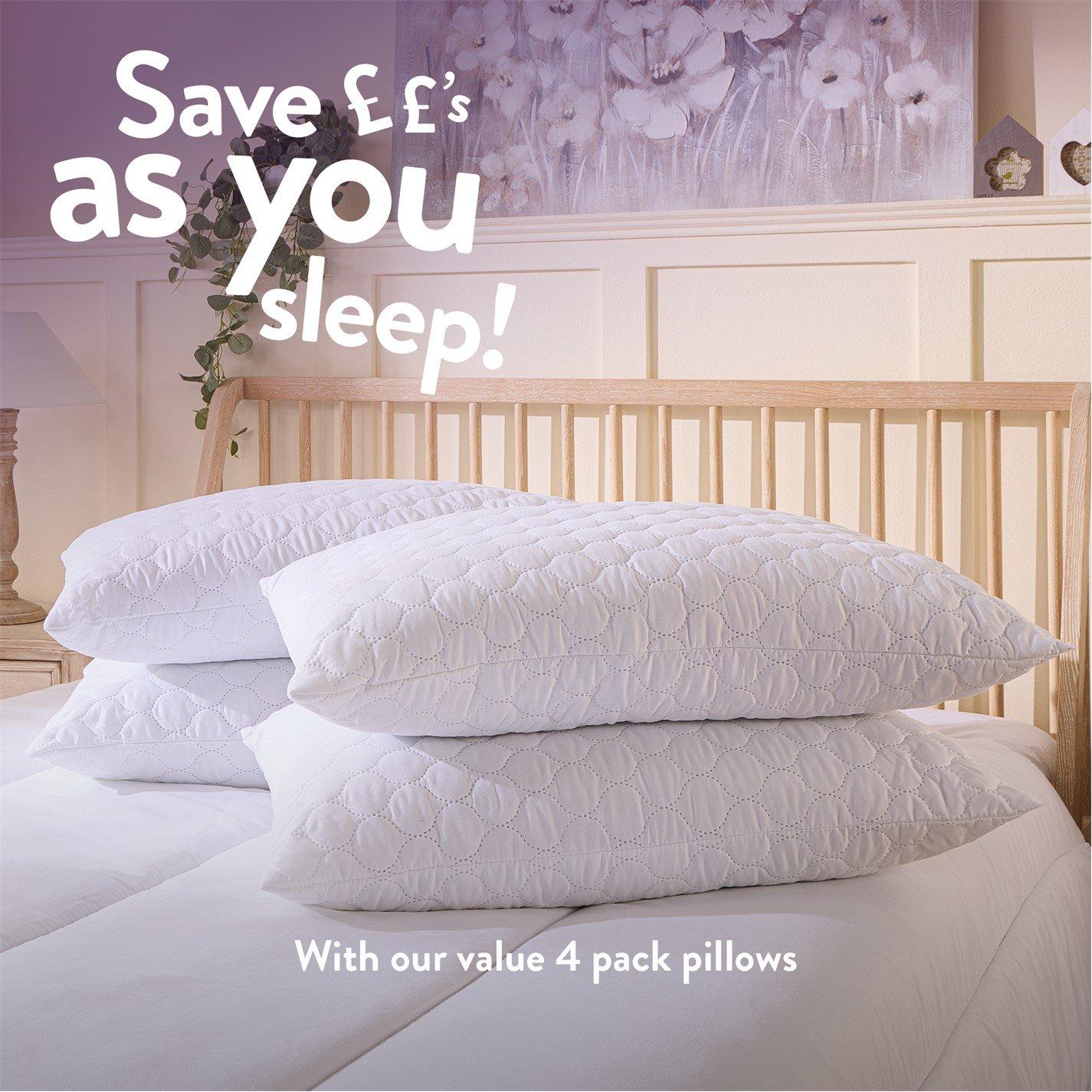 White - Slumberdown - Rebound Firm Support Pillow - 7