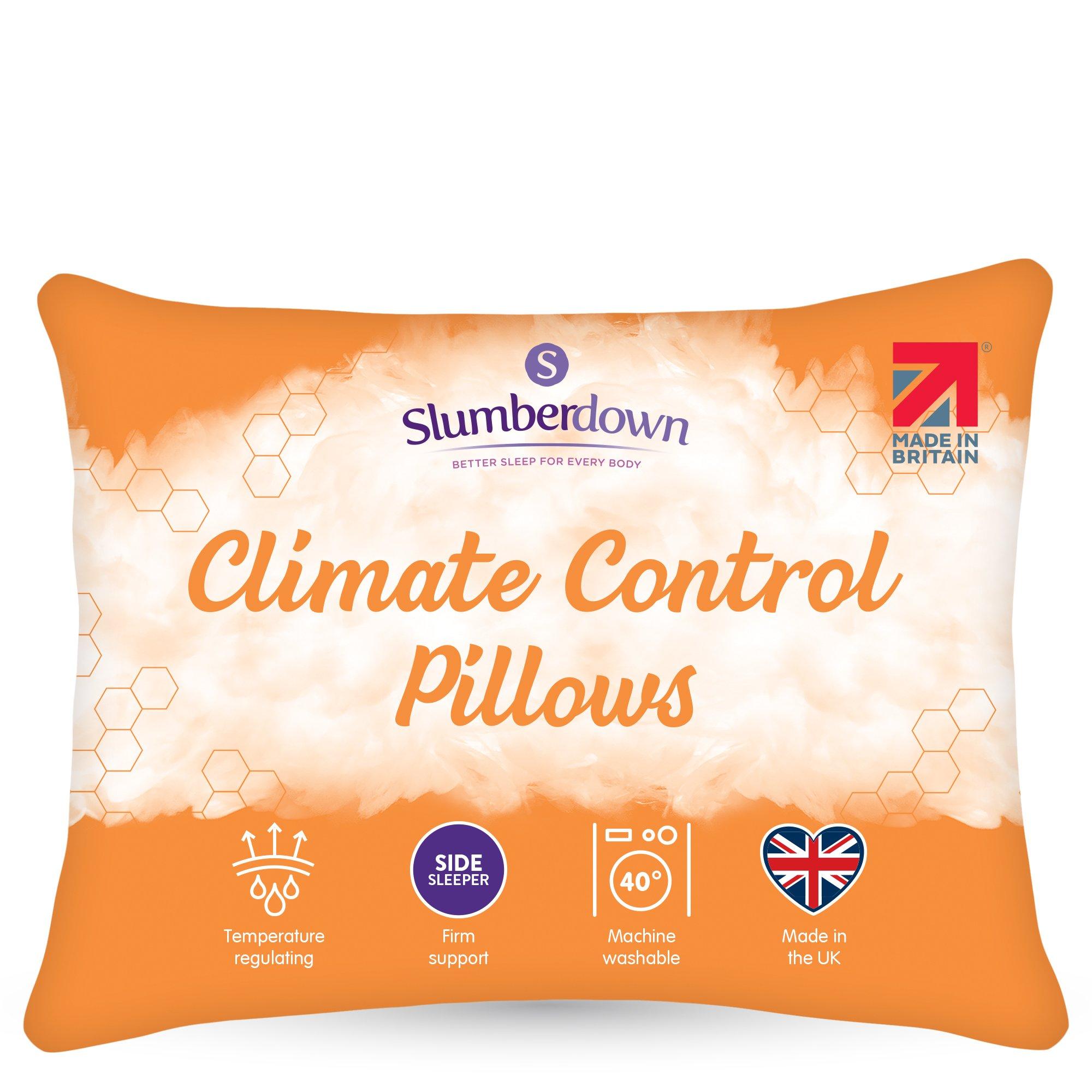 Slumberdown  Climate Control Firm Support Pillow - White - 4 Pack