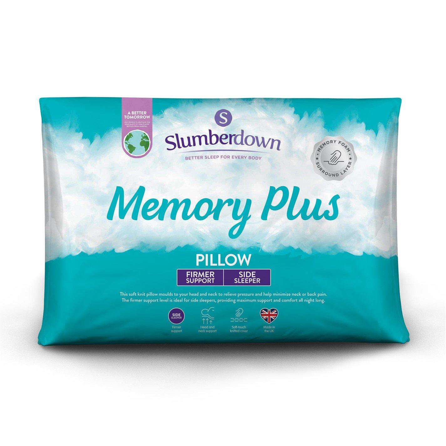 White - Slumberdown - Memory Foam Plus Firm Pillow - 1