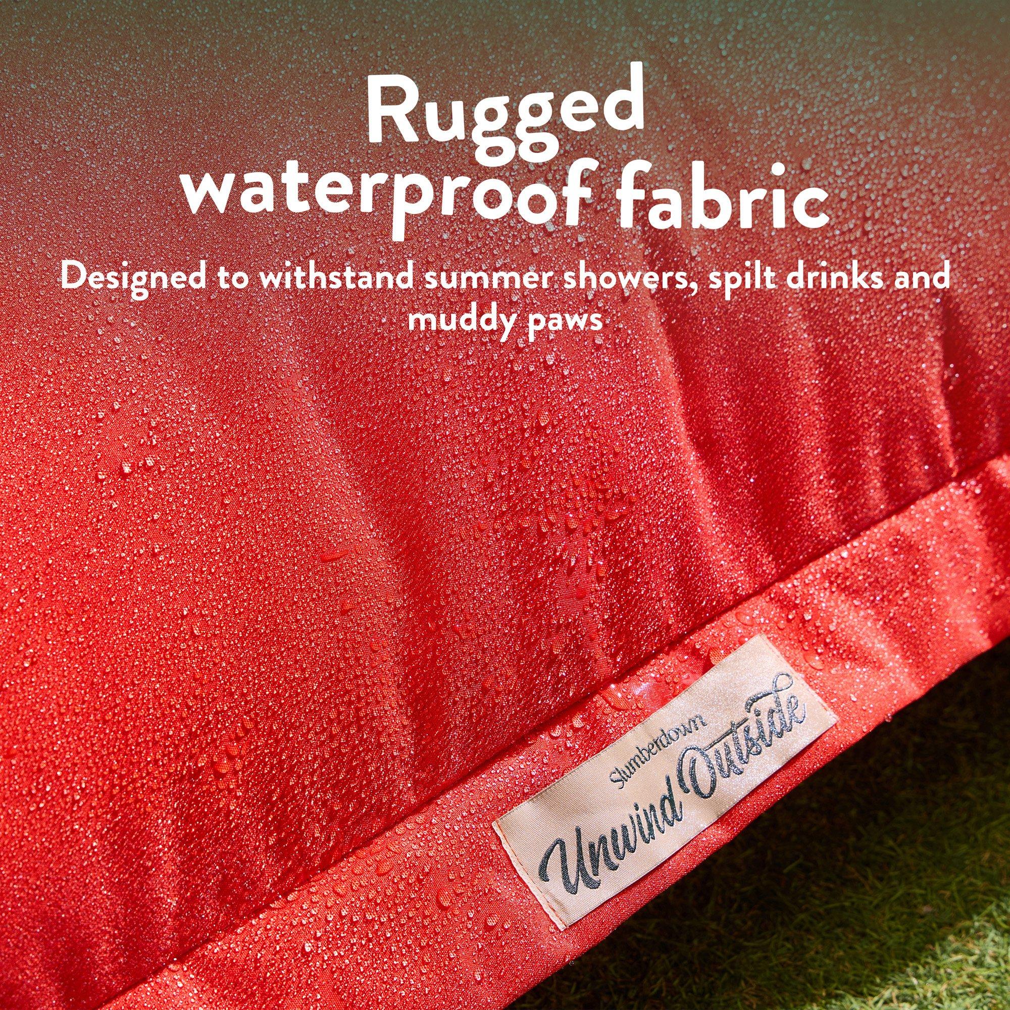 Orange - Slumberdown - Outdoor Big Relax Floor Waterproof Cushion - 4