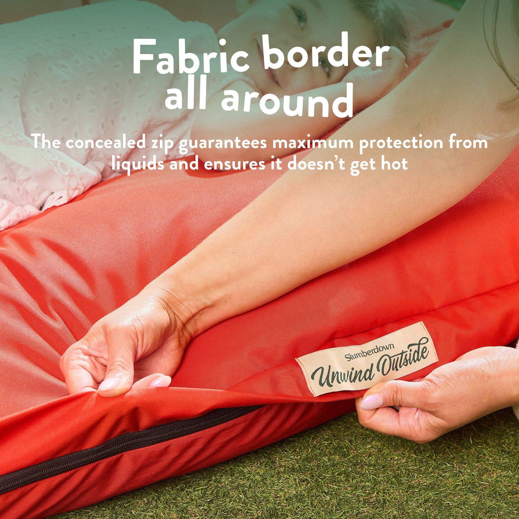 Orange - Slumberdown - Outdoor Big Relax Floor Waterproof Cushion - 5