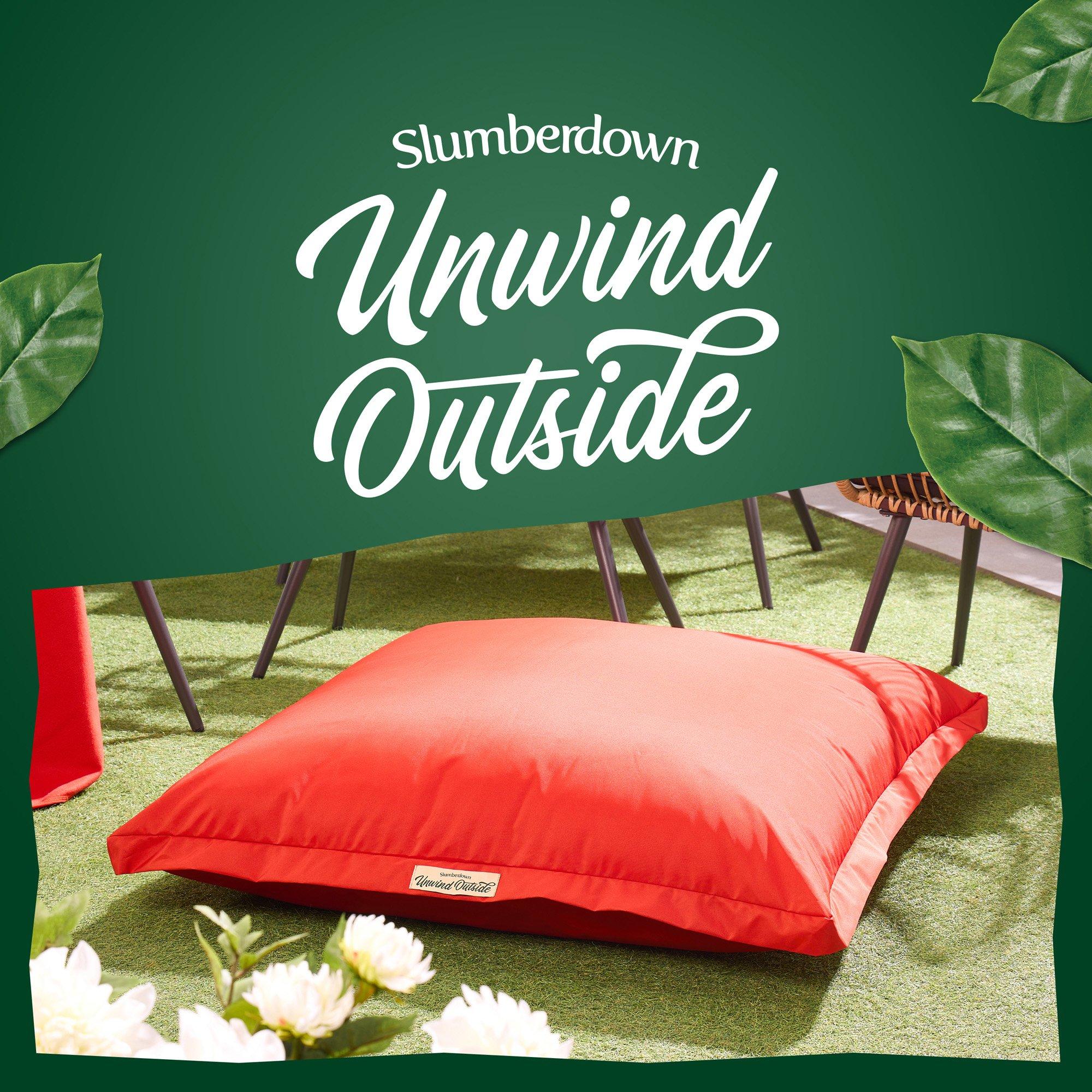 Orange - Slumberdown - Outdoor Big Relax Floor Waterproof Cushion - 9