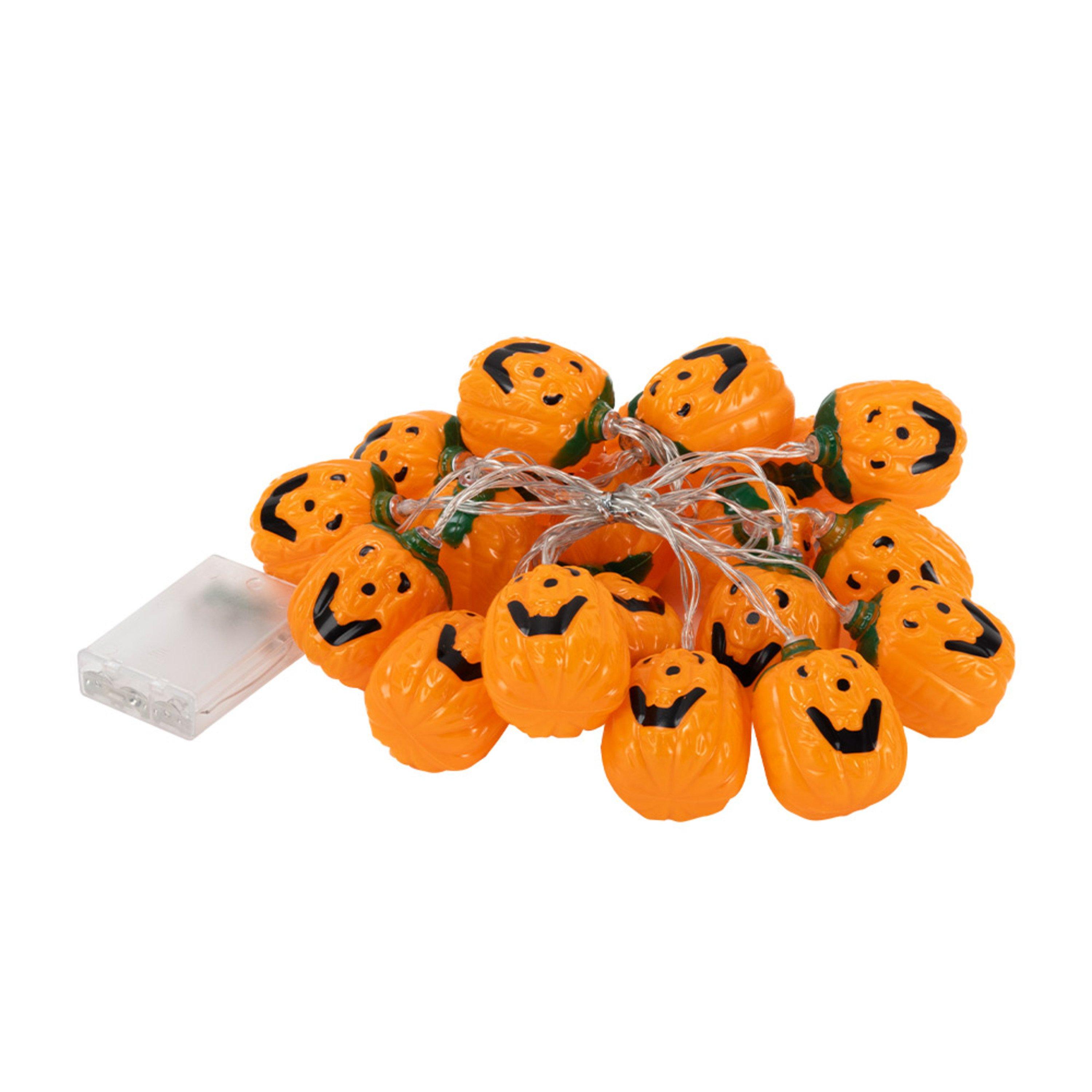 Orange - LIFE IDEAS - Pumpkin Battery Powered LED String Lights - 3