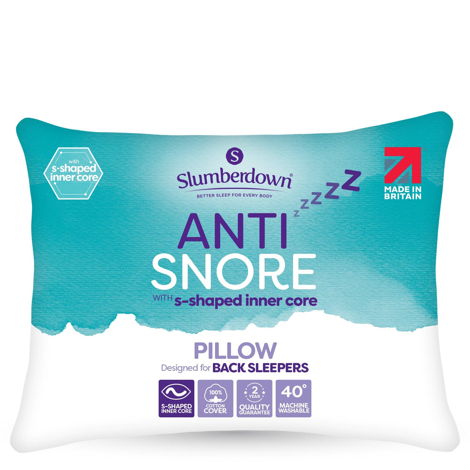 White - Slumberdown - Anti Snore Medium Support Pillow - 1