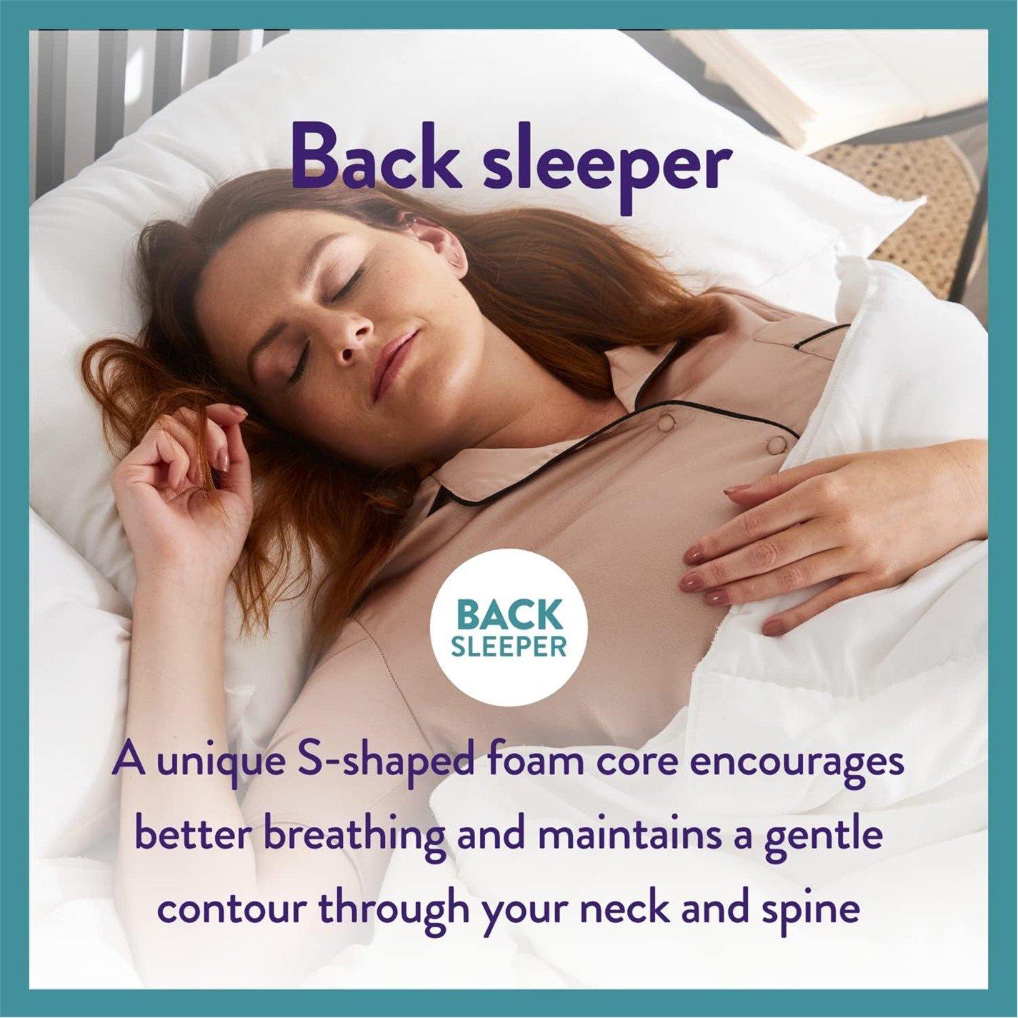 White - Slumberdown - Anti Snore Medium Support Pillow - 6