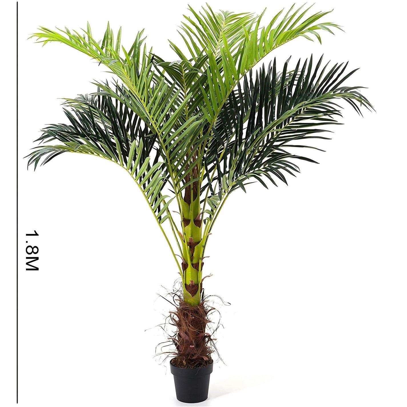 Green And Brown - LIFE IDEAS - 180cm Artificial Palm Tree Greenery Decoration - 6