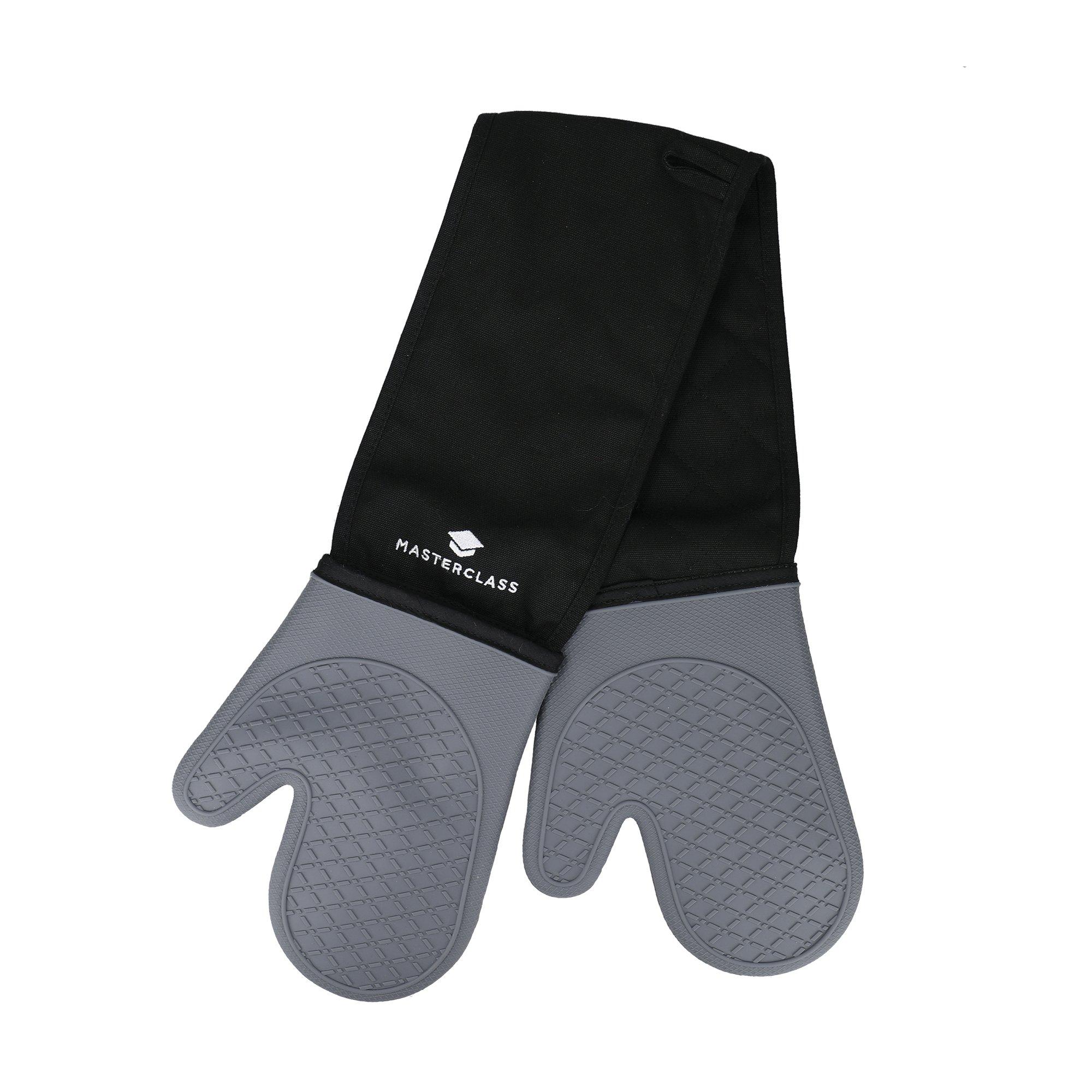 Grey - MasterClass - Waterproof Silicone Double Oven Gloves - 1