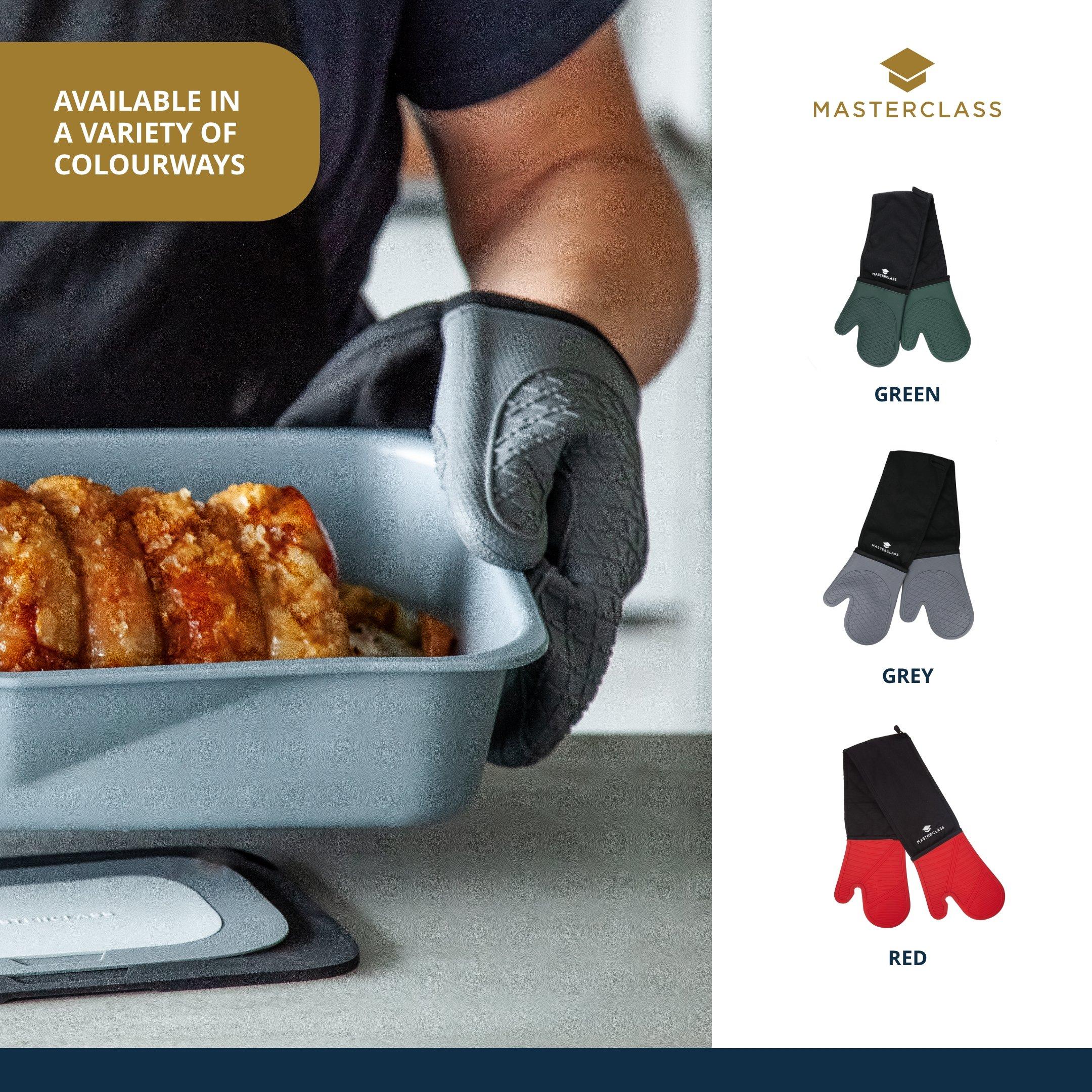 Grey - MasterClass - Waterproof Silicone Double Oven Gloves - 2