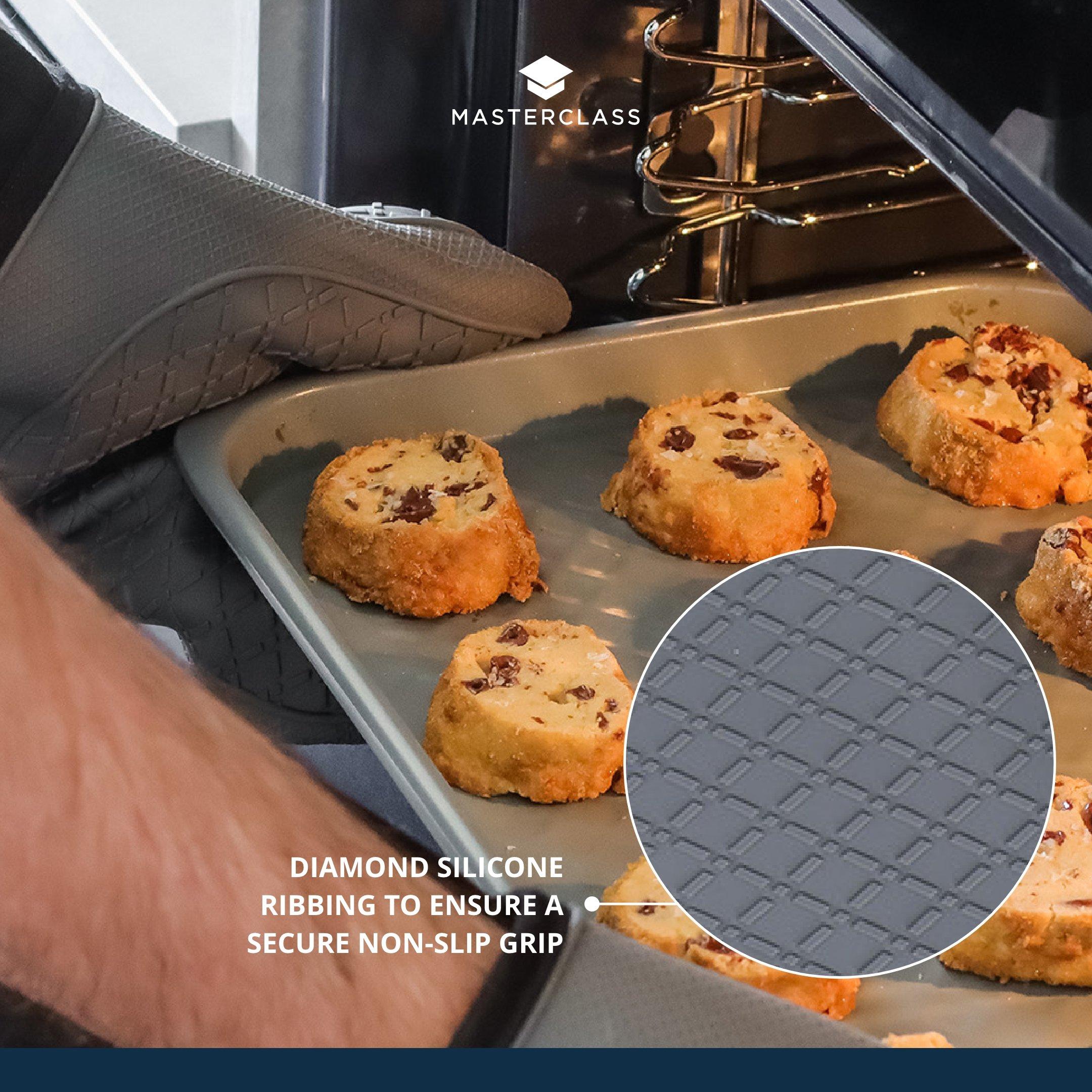 Grey - MasterClass - Waterproof Silicone Double Oven Gloves - 4
