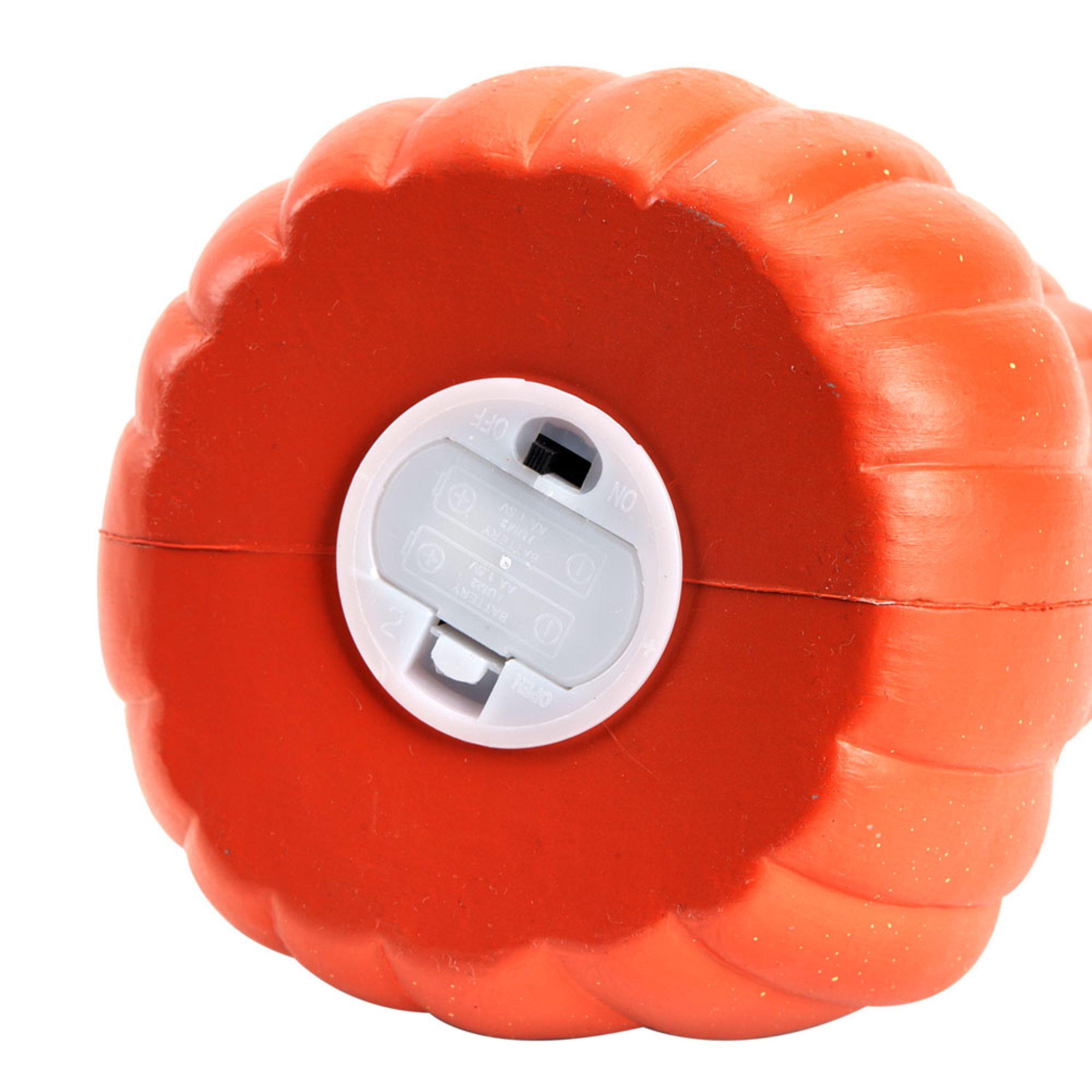 Orange - LIFE IDEAS - Halloween LED Pumpkin Lantern Battery Operated - 6