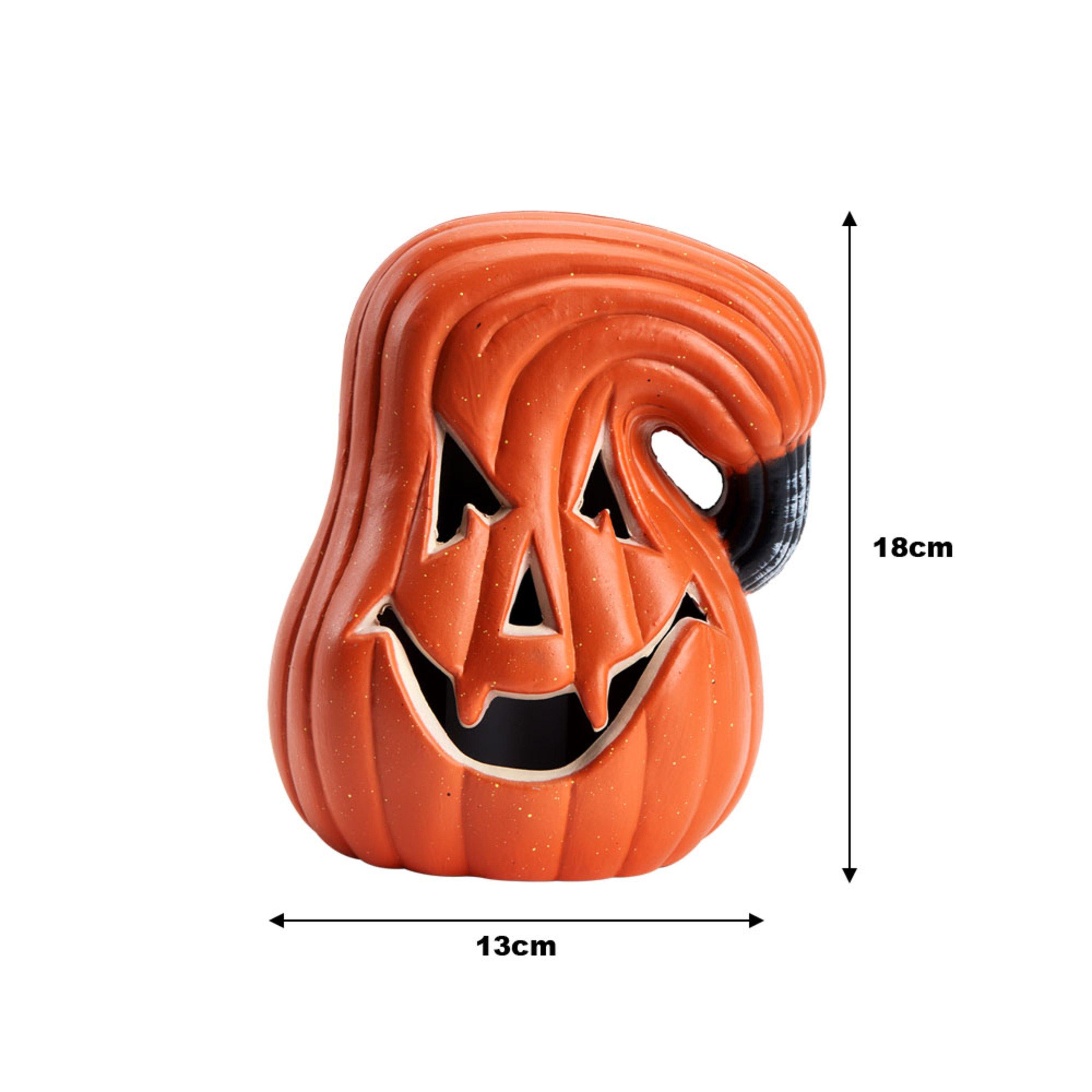 Orange - LIFE IDEAS - Halloween LED Pumpkin Lantern Battery Operated - 9