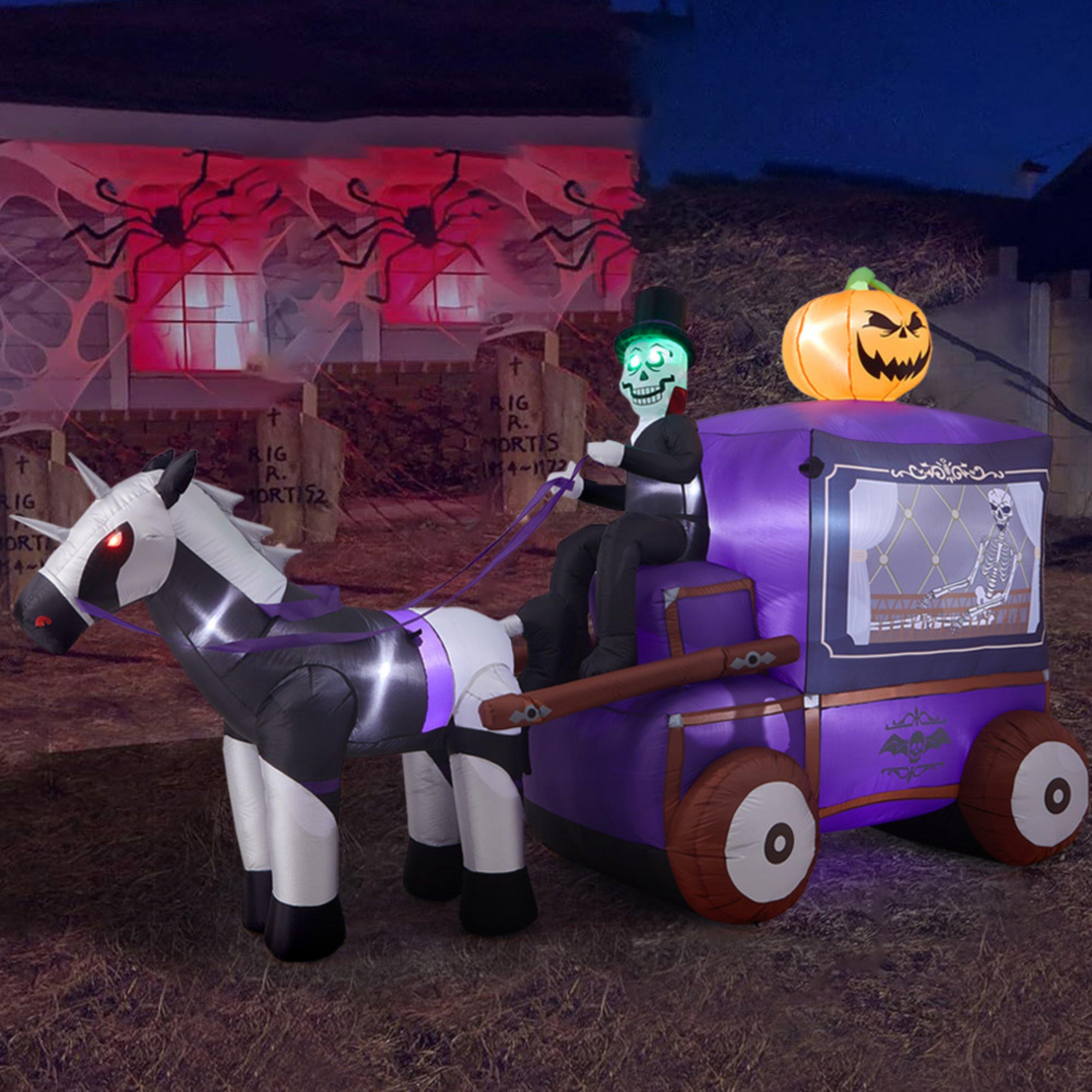 Purpleblackgrey - LIFE IDEAS - 6ft Halloween Grim Reaper Carriage - 1