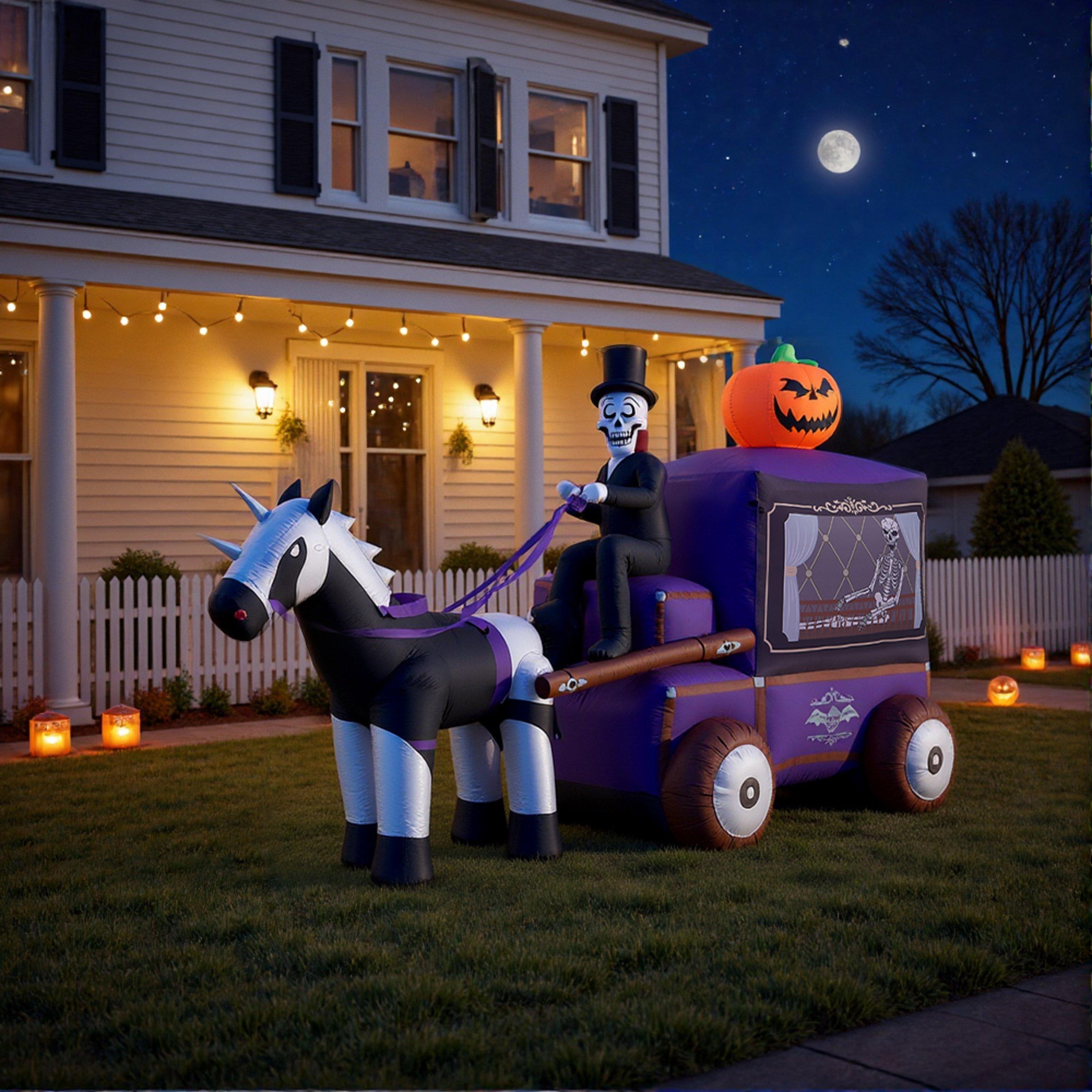 Purpleblackgrey - LIFE IDEAS - 6ft Halloween Grim Reaper Carriage - 2