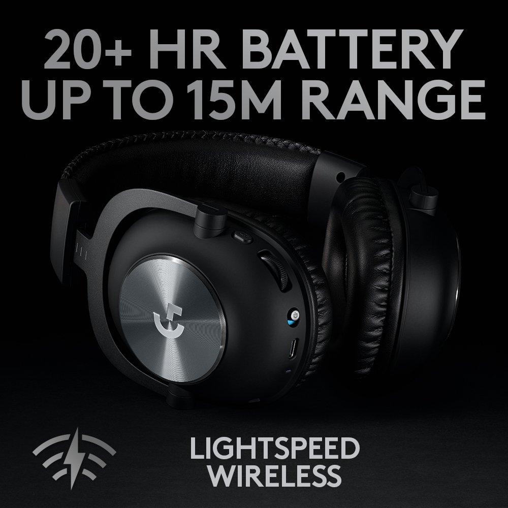 Schwarz - Logitech - Logitech PRO X Wireless LIGHTSPEED Wireless 7.1 Gaming Headset - 4