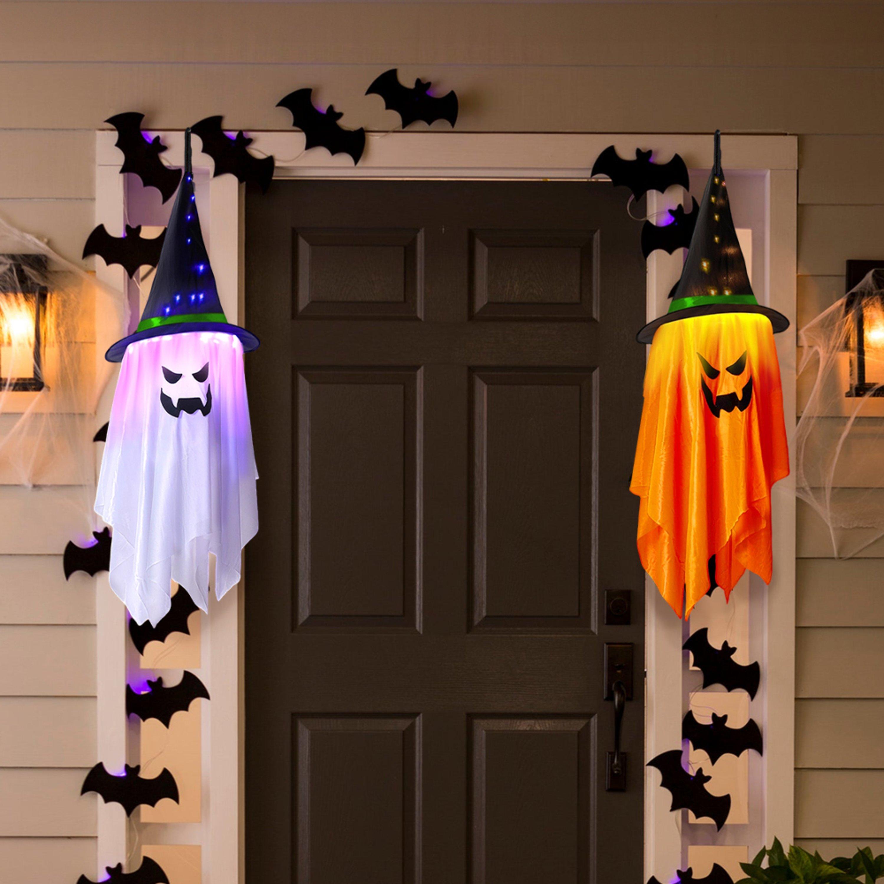 Orangeblack - LIFE IDEAS - 2Pcs Halloween Decorations Light UP Ghosts - 2