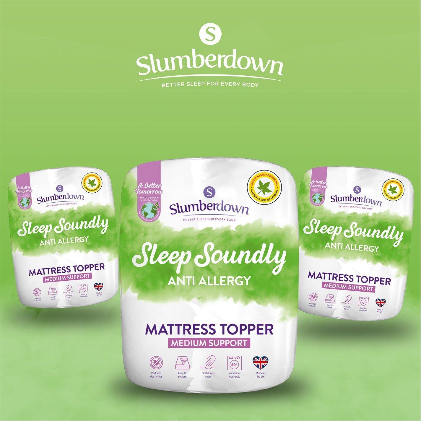 White - Slumberdown - Mattress Topper Anti Allergy - 11