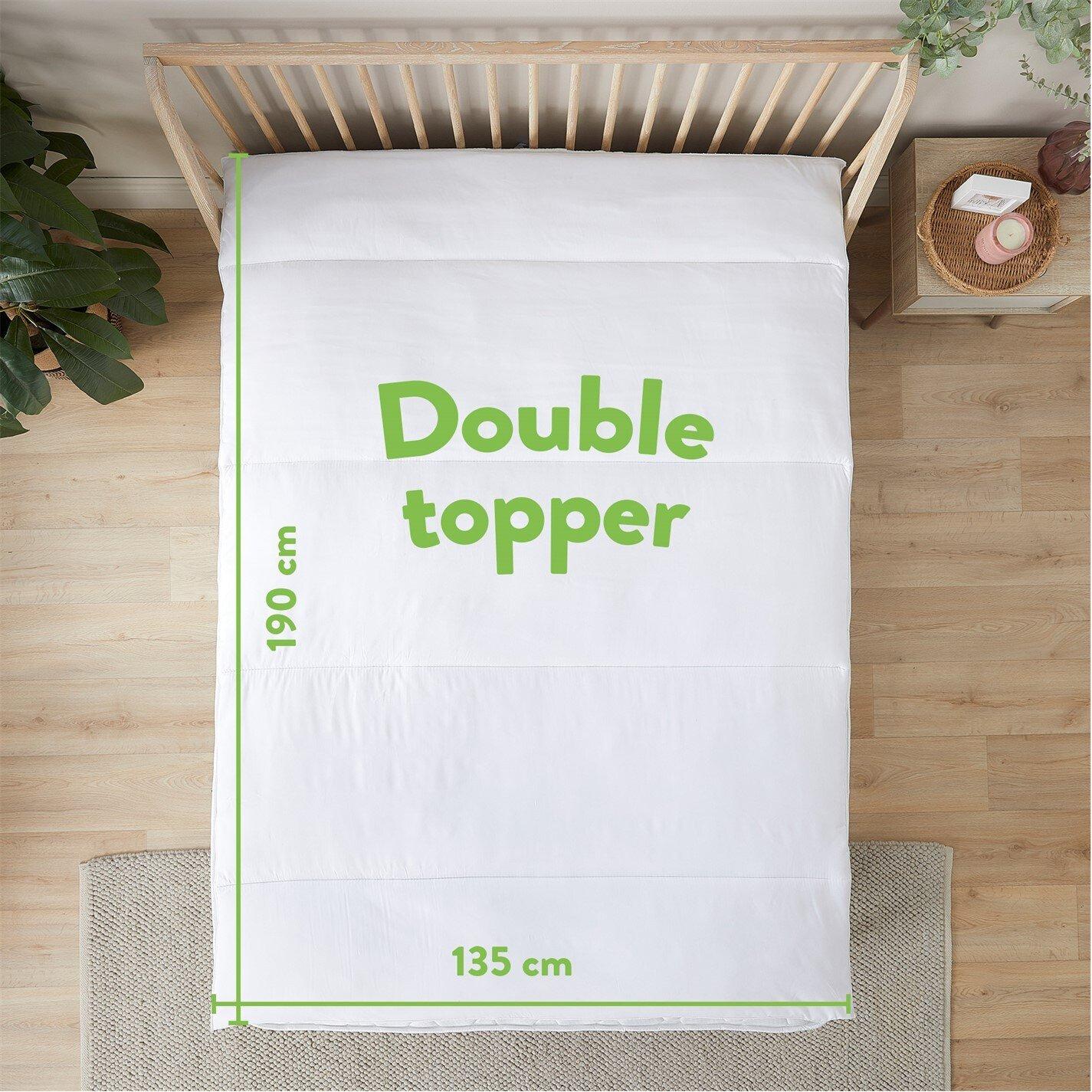 White - Slumberdown - Mattress Topper Anti Allergy - 8