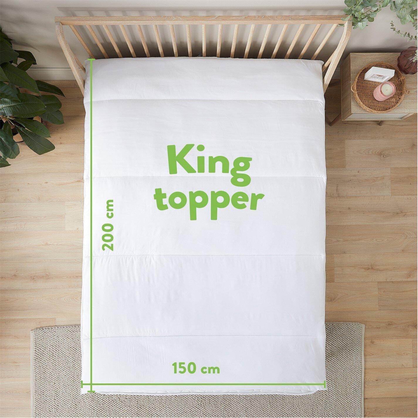 White - Slumberdown - Mattress Topper Anti Allergy - 9