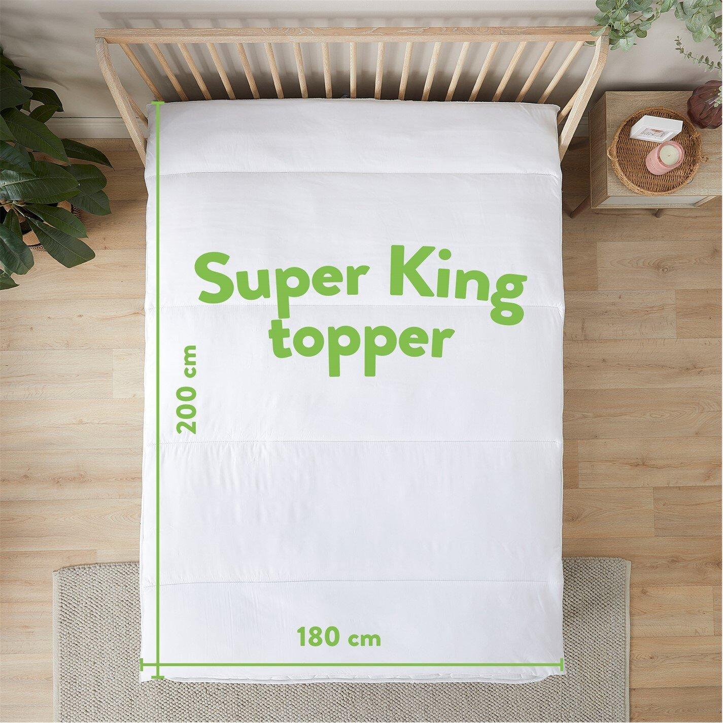 White - Slumberdown - Mattress Topper Anti Allergy - 10