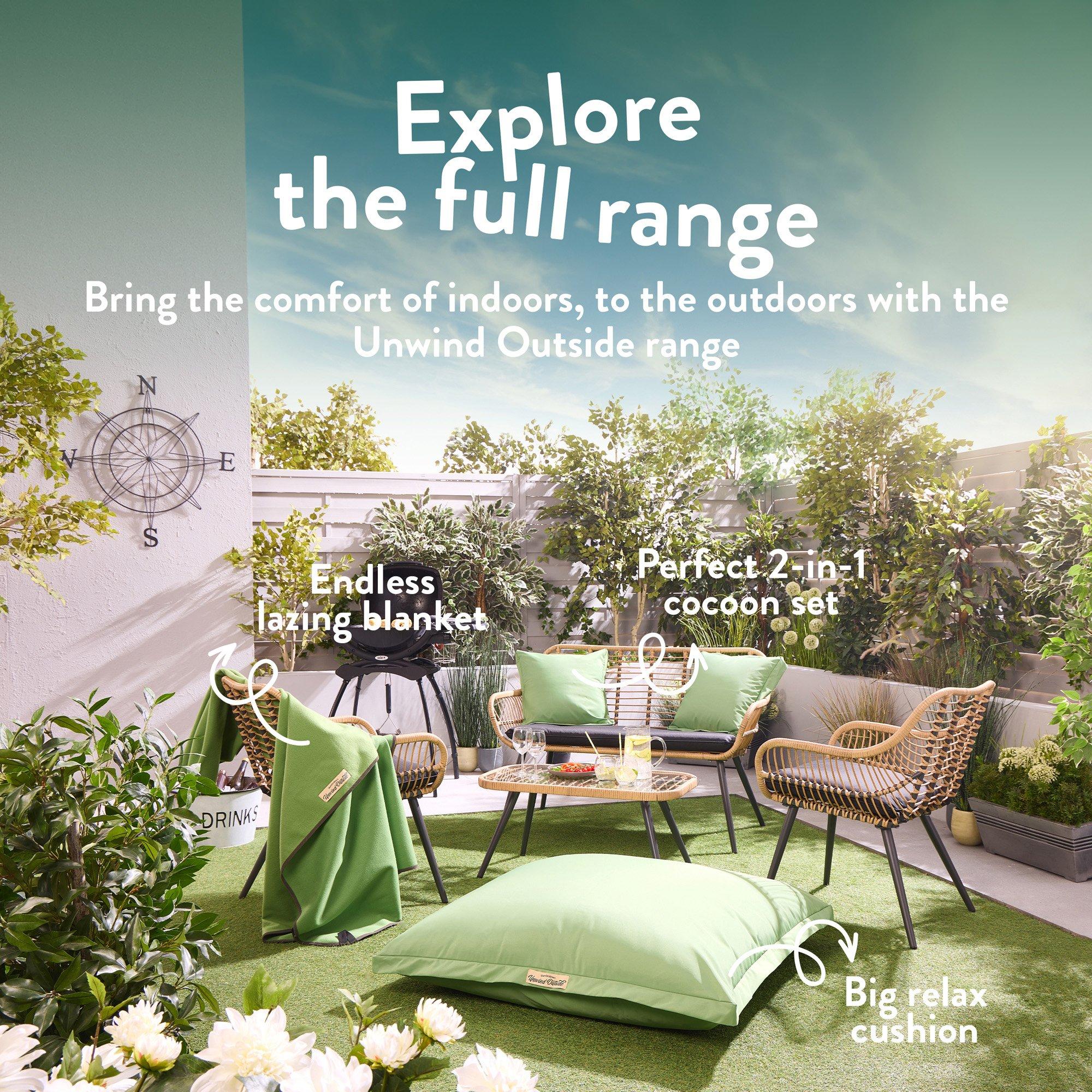 Green - Slumberdown - Outdoor Heavy Duty Waterproof Cover 2n1 Cocoon Set - 6