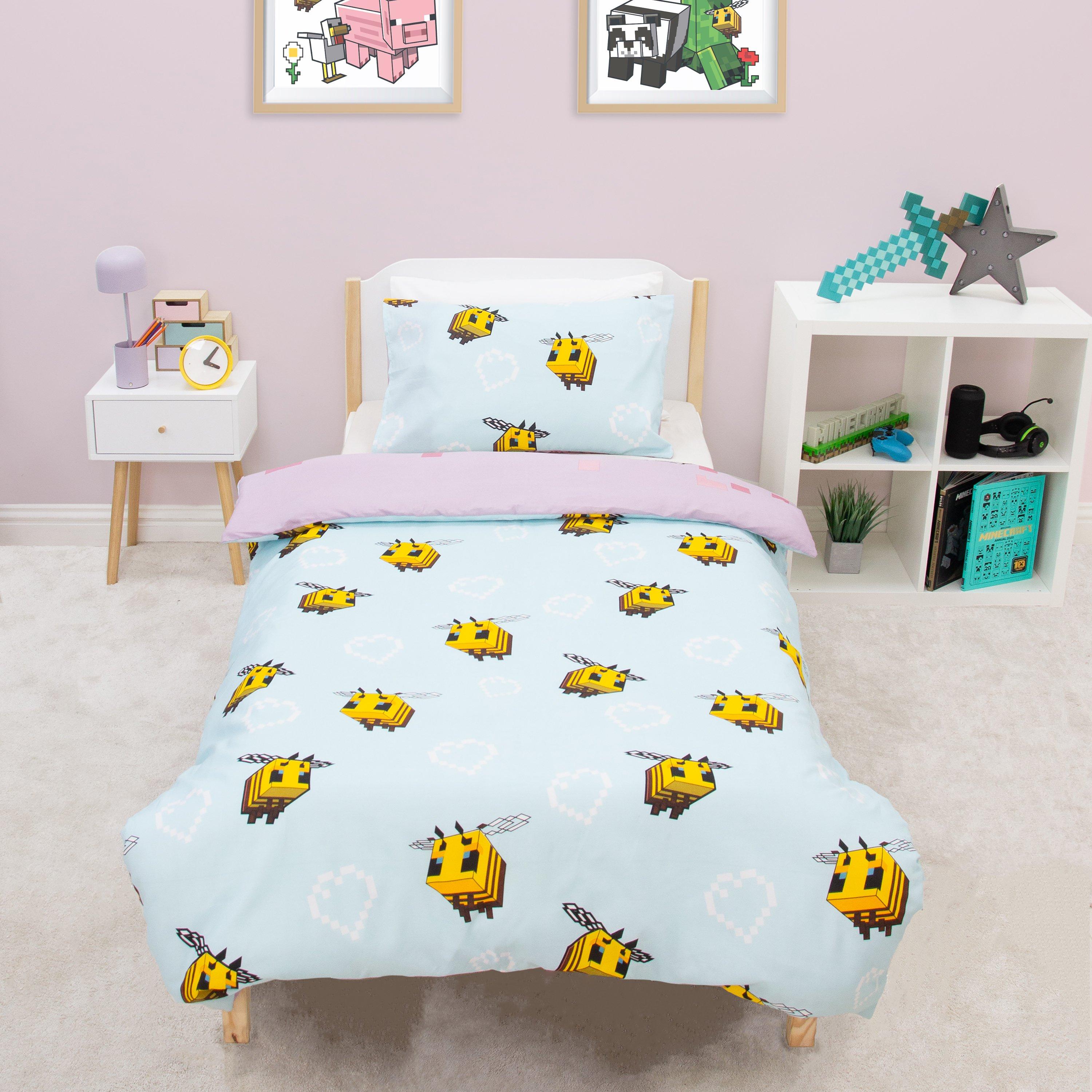 Pink - Minecraft - Minecraft Group Single Duvet Cover - 7