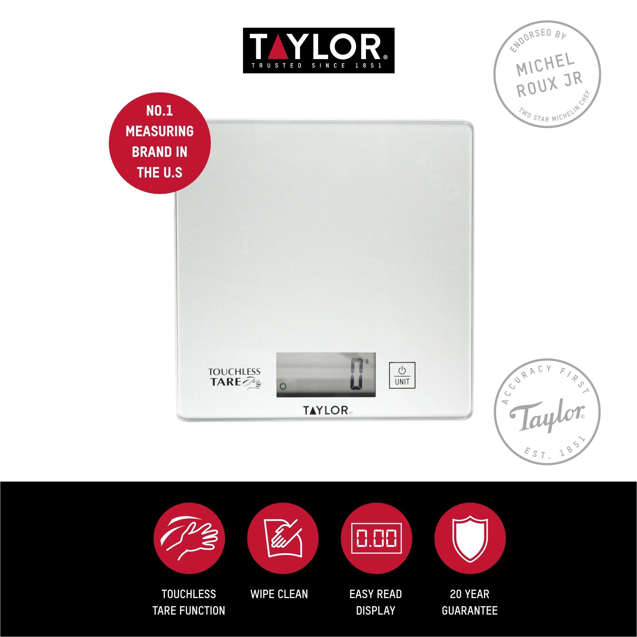 Silver - Taylor - Taylor Pro Compact Digital Kitchen Scales - 2