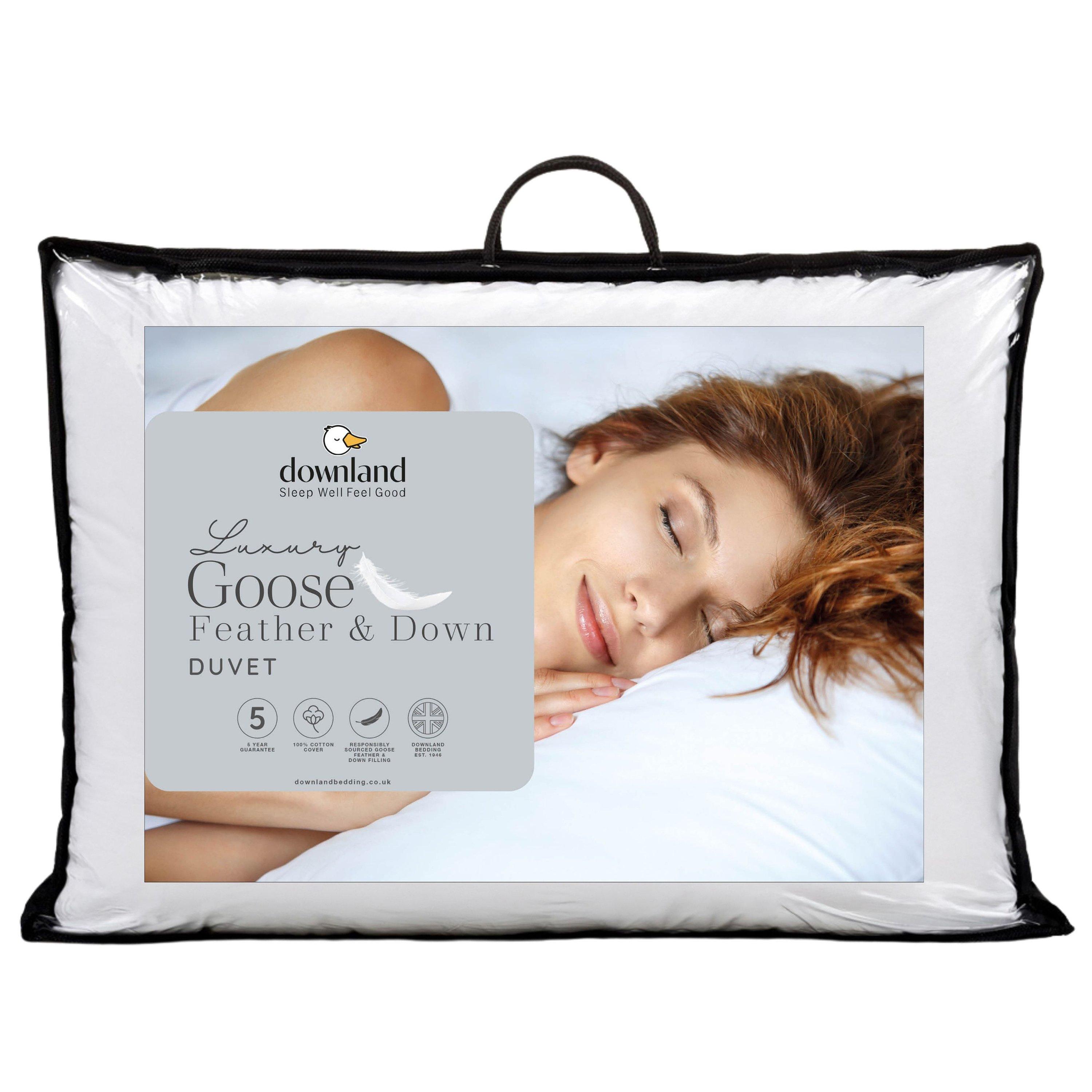 White - Downland - Luxury Cotton Goose Feather & Down 13.5tog Duvet - 1