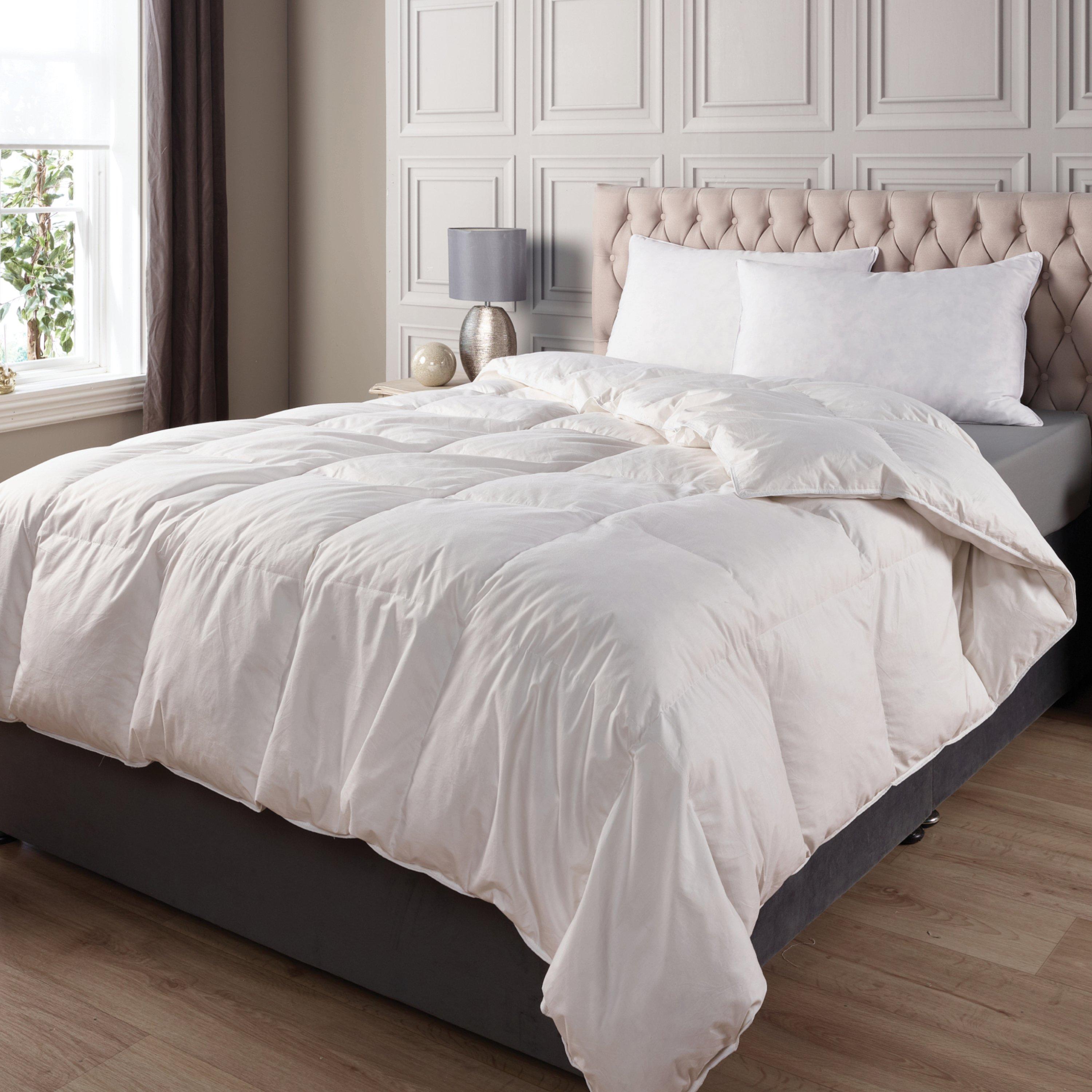White - Downland - Luxury Cotton Goose Feather & Down 13.5tog Duvet - 2
