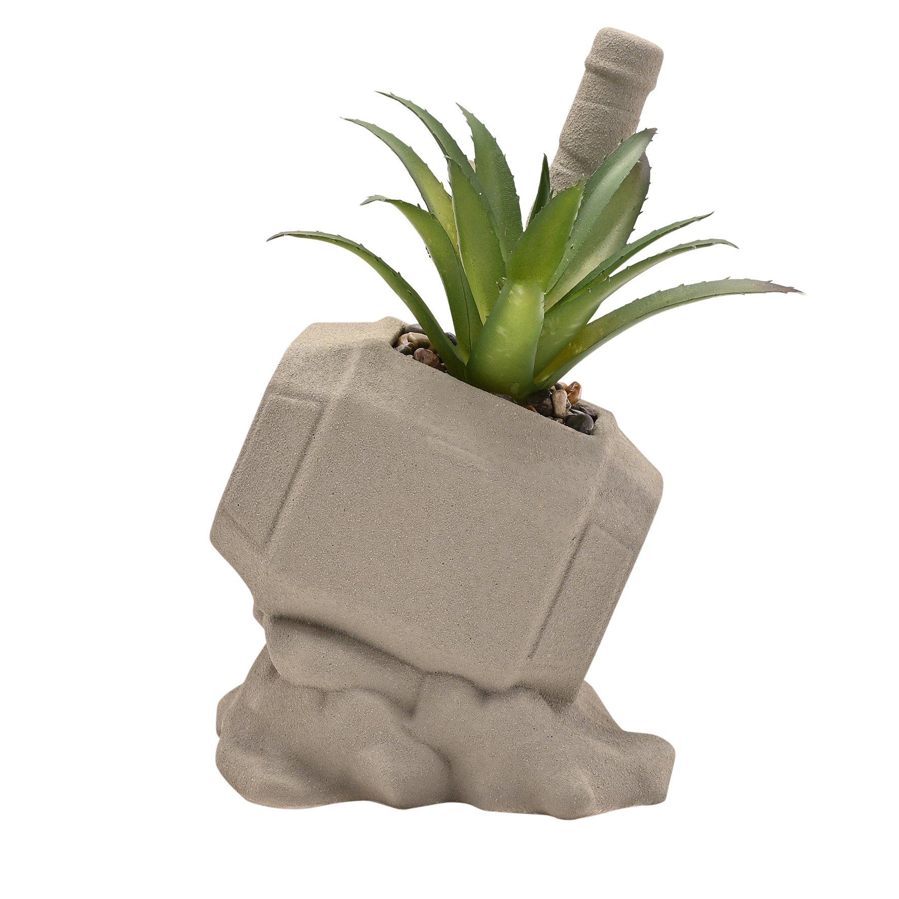 Multi - Marvel - Marvel Thor Hammer Planter With Faux Plant - 3