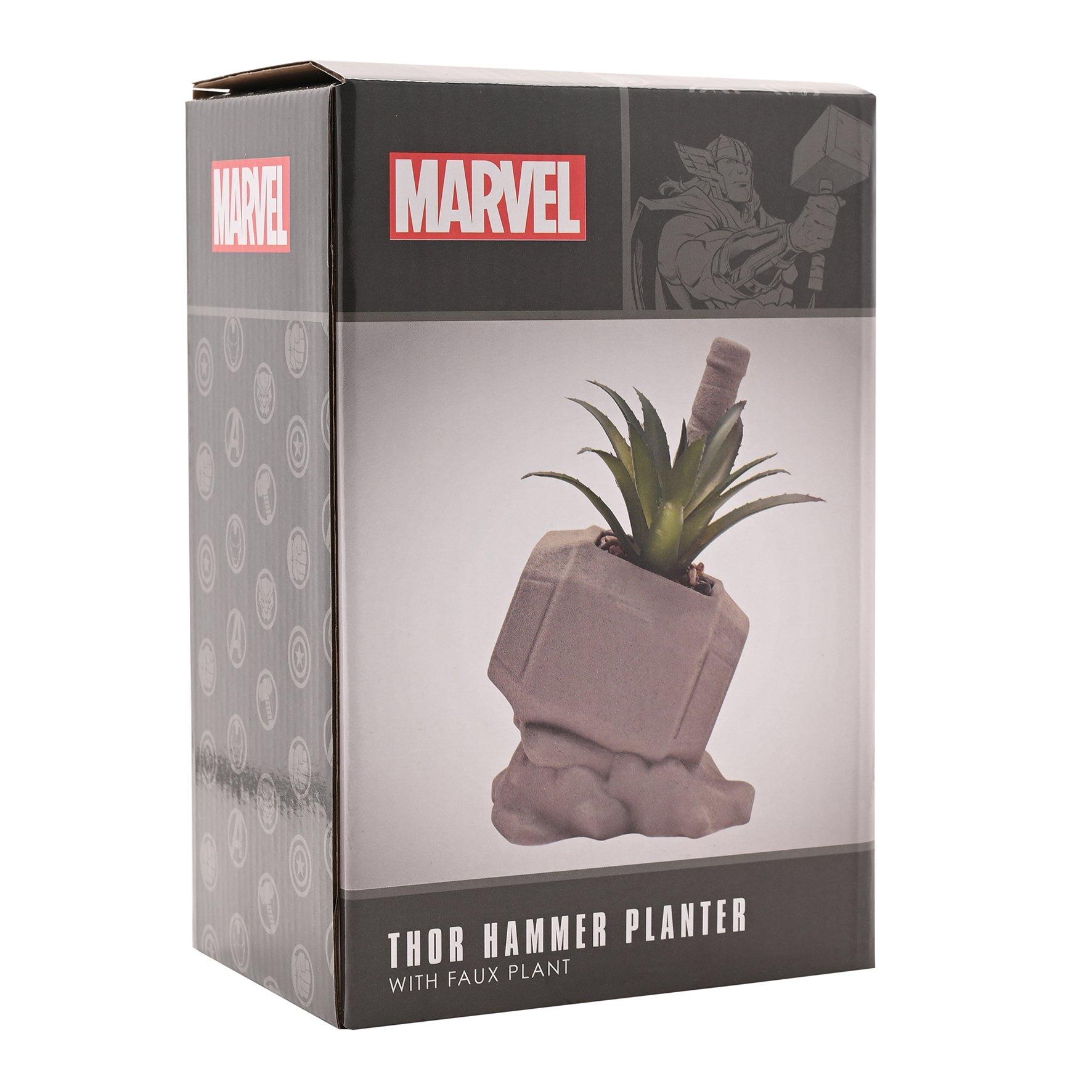 Multi - Marvel - Marvel Thor Hammer Planter With Faux Plant - 4