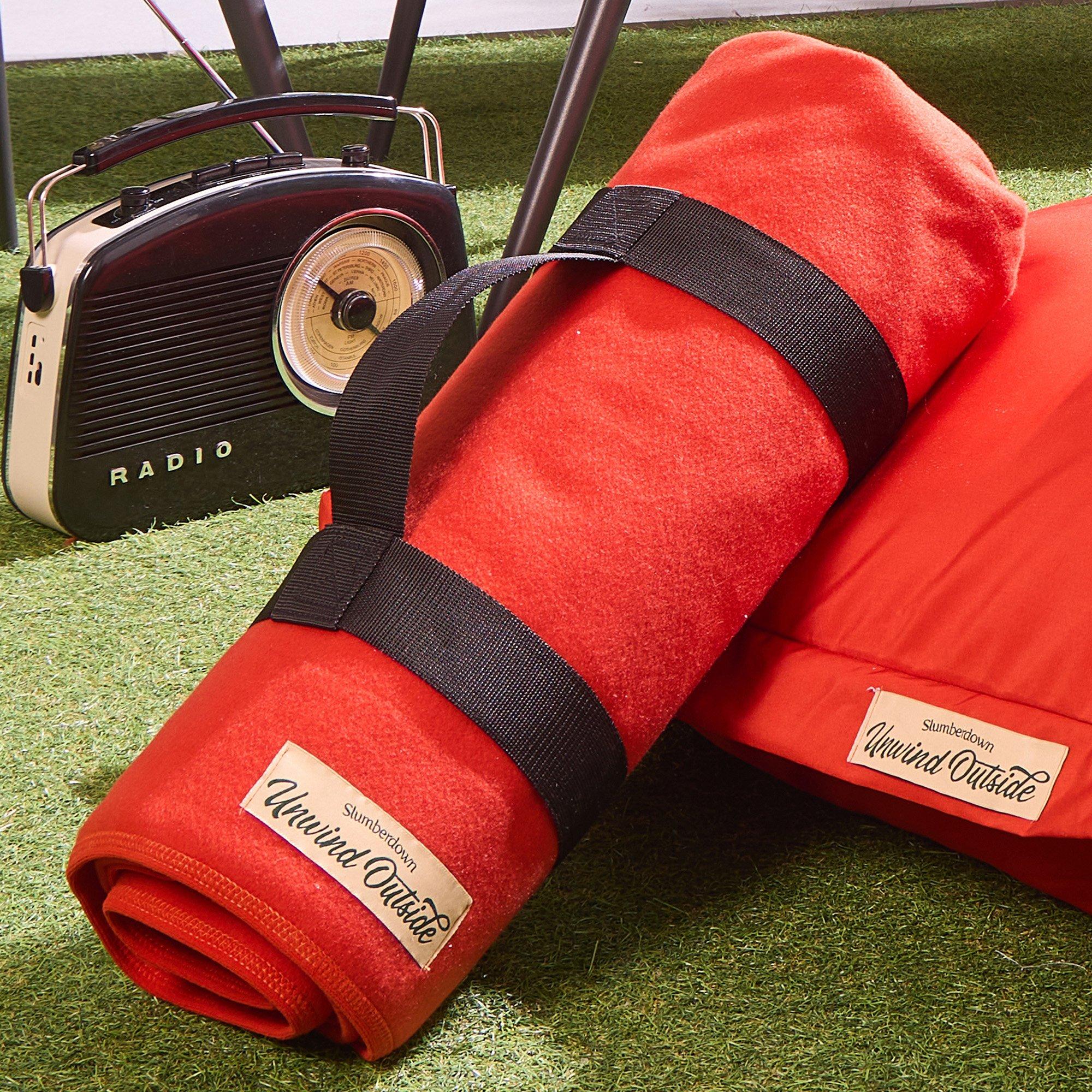 Orange - Slumberdown - Outdoor Waterproof Picnic Blanket - 2