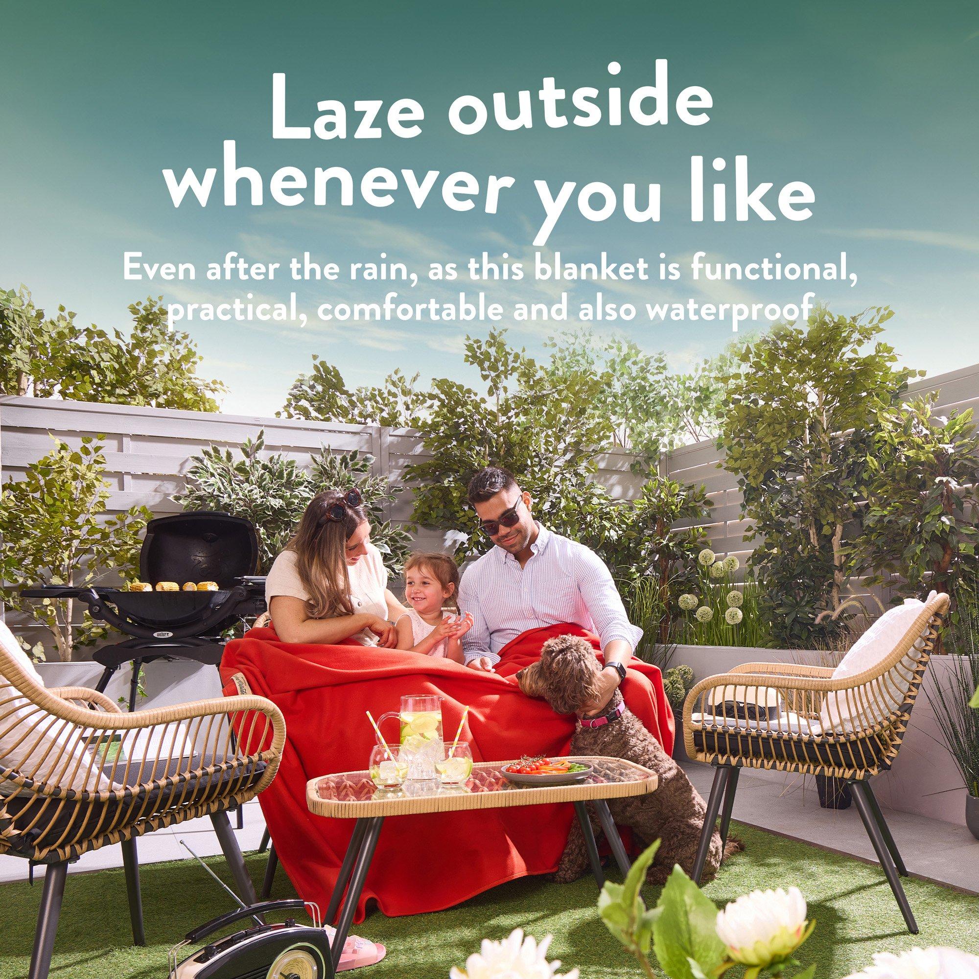 Orange - Slumberdown - Outdoor Waterproof Picnic Blanket - 3