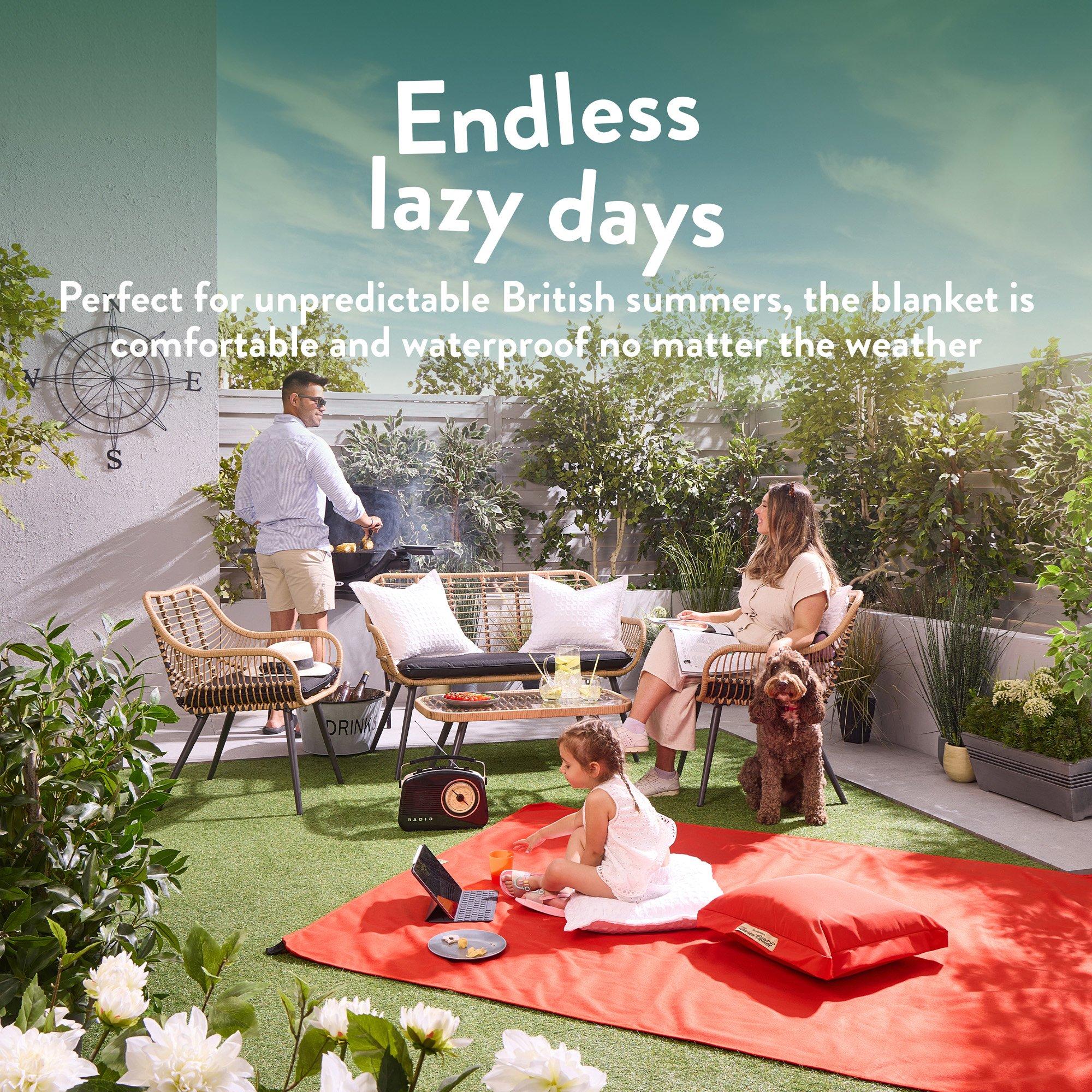 Orange - Slumberdown - Outdoor Waterproof Picnic Blanket - 4