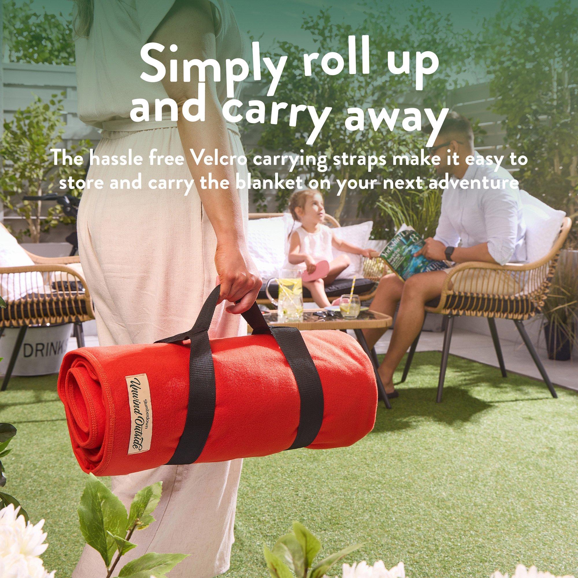 Orange - Slumberdown - Outdoor Waterproof Picnic Blanket - 6