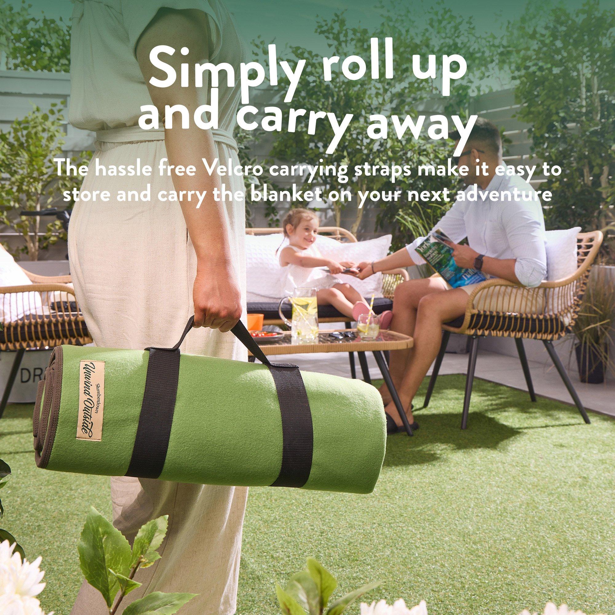 Green - Slumberdown - Outdoor Waterproof Picnic Blanket - 6