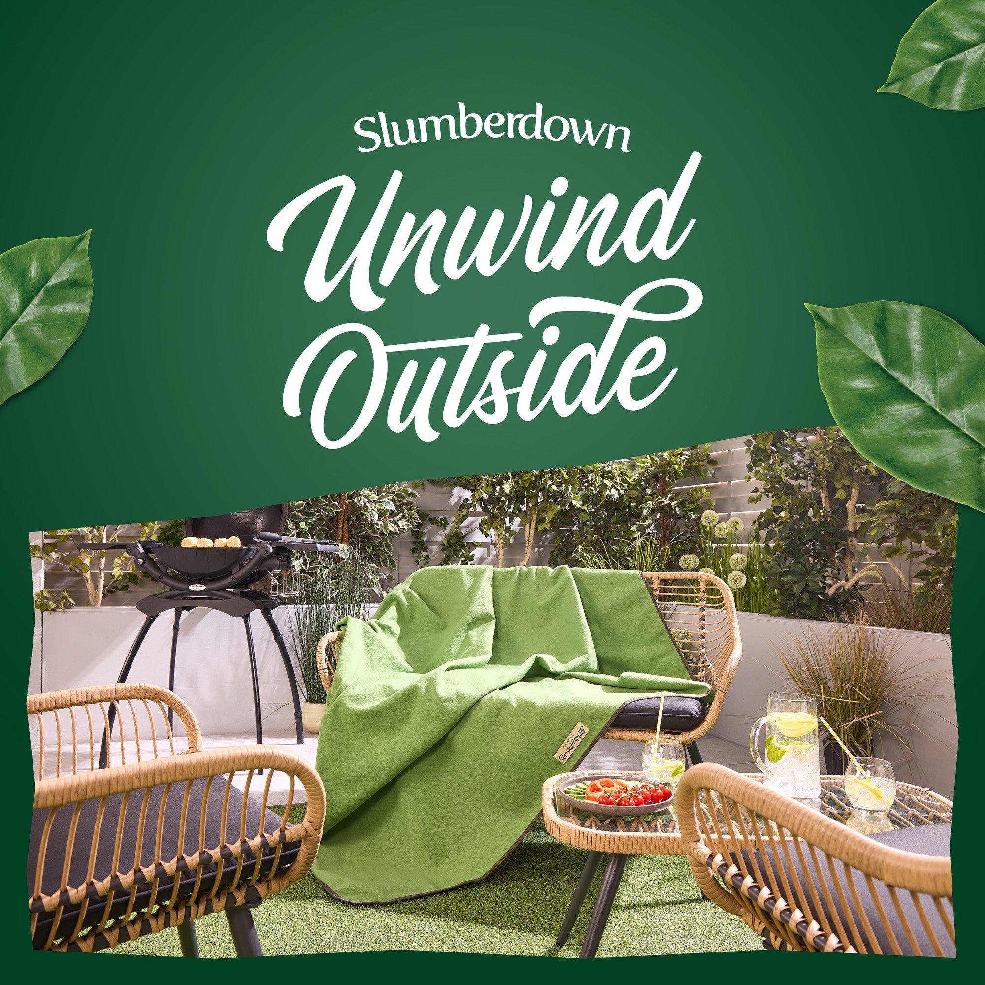 Green - Slumberdown - Outdoor Waterproof Picnic Blanket - 9