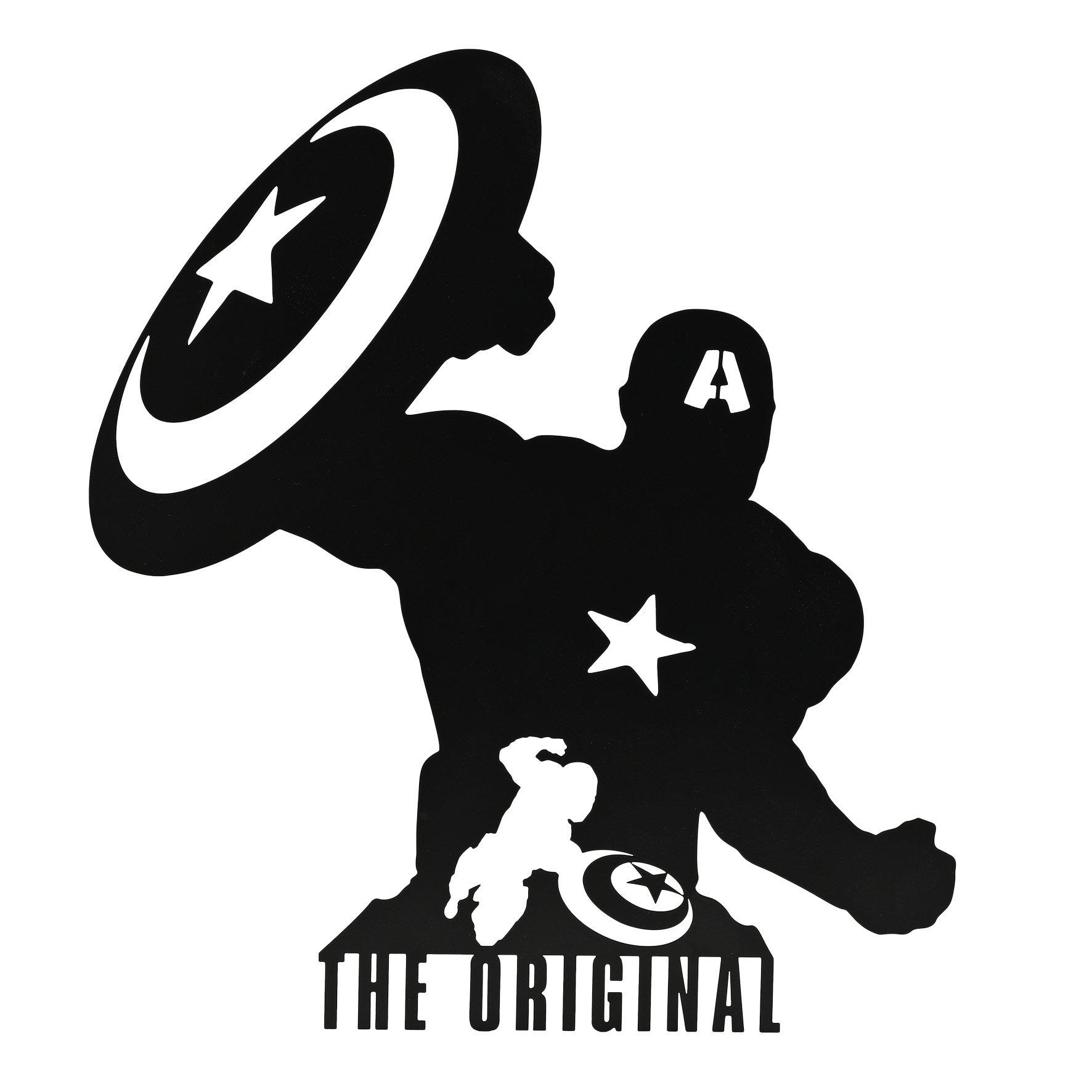 Black - Marvel - Marvel The Avengers Captain America Wall Plaque - 2