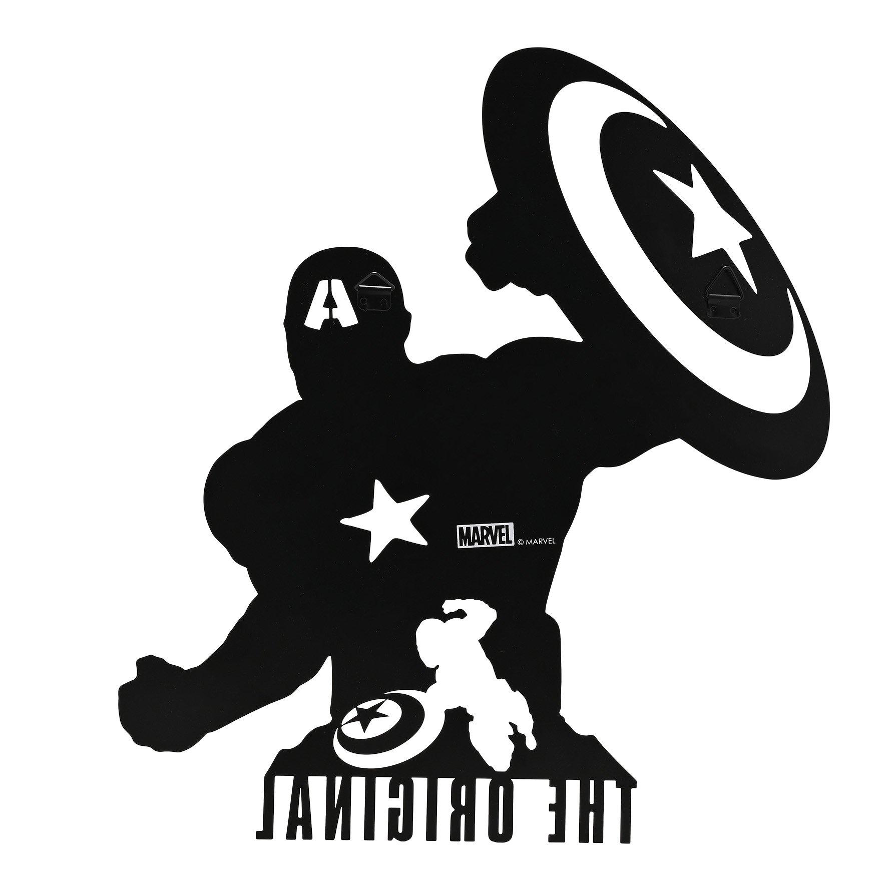 Black - Marvel - Marvel The Avengers Captain America Wall Plaque - 3