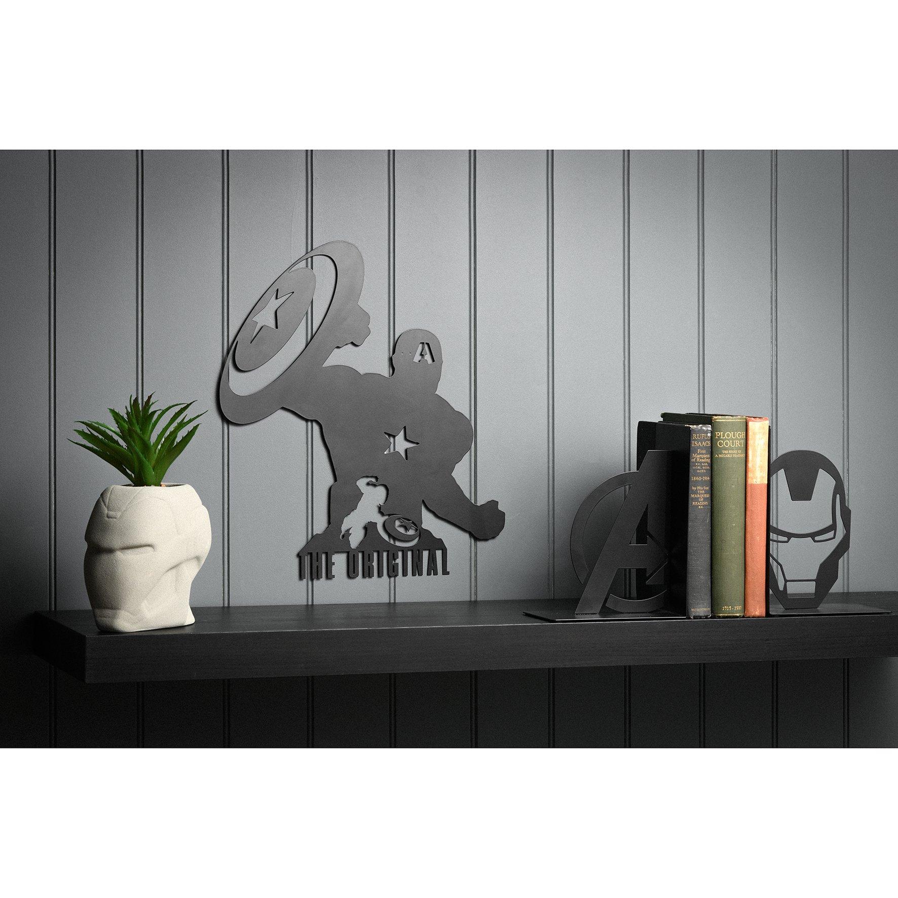 Black - Marvel - Marvel The Avengers Captain America Wall Plaque - 4