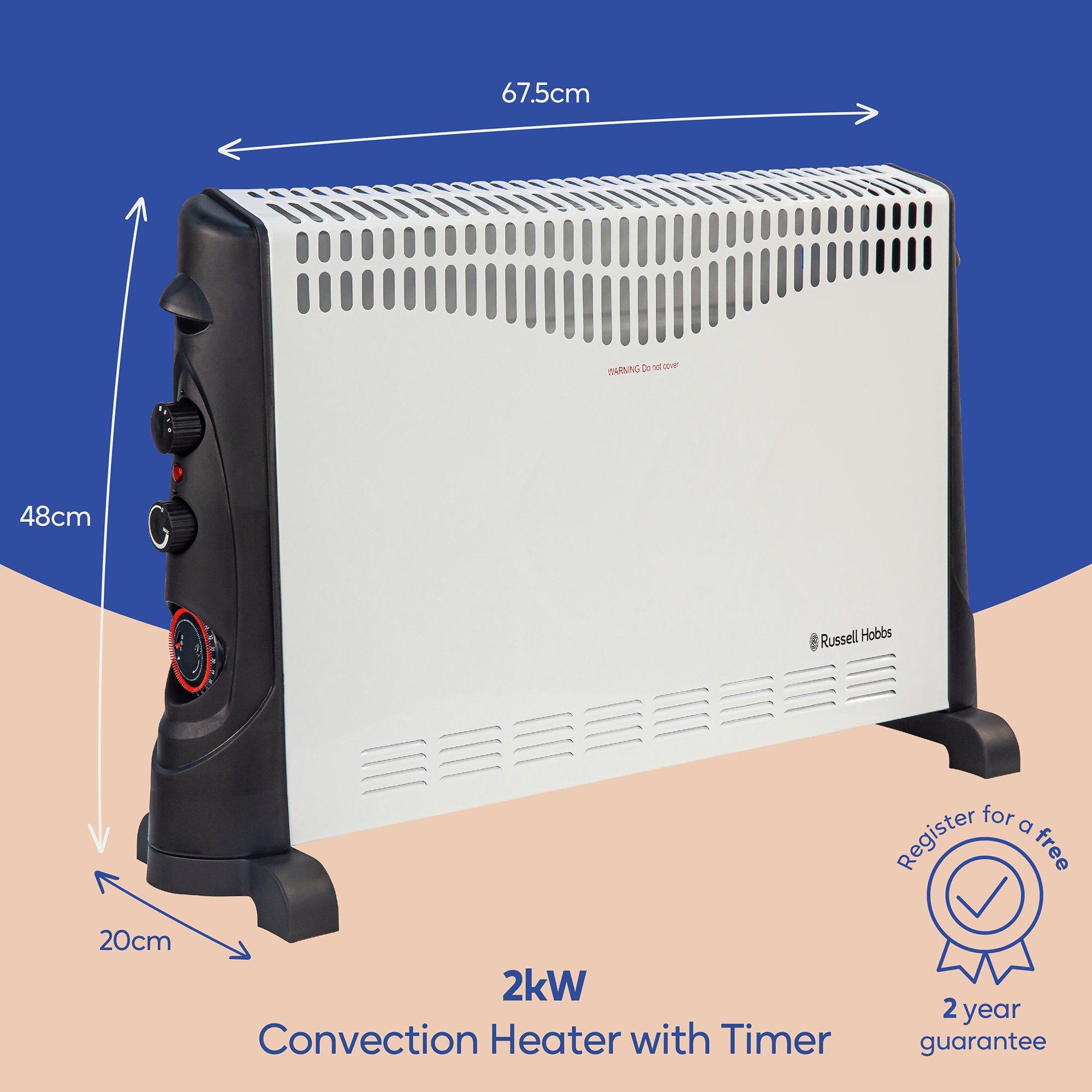 White - Russell Hobbs - Russell Hobbs RHCVH4002-EU 2kW Convection Heater - 2