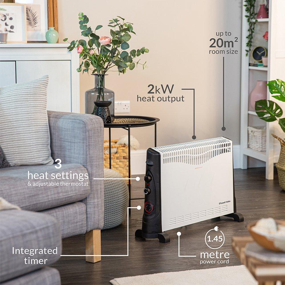 White - Russell Hobbs - Russell Hobbs RHCVH4002-EU 2kW Convection Heater - 3