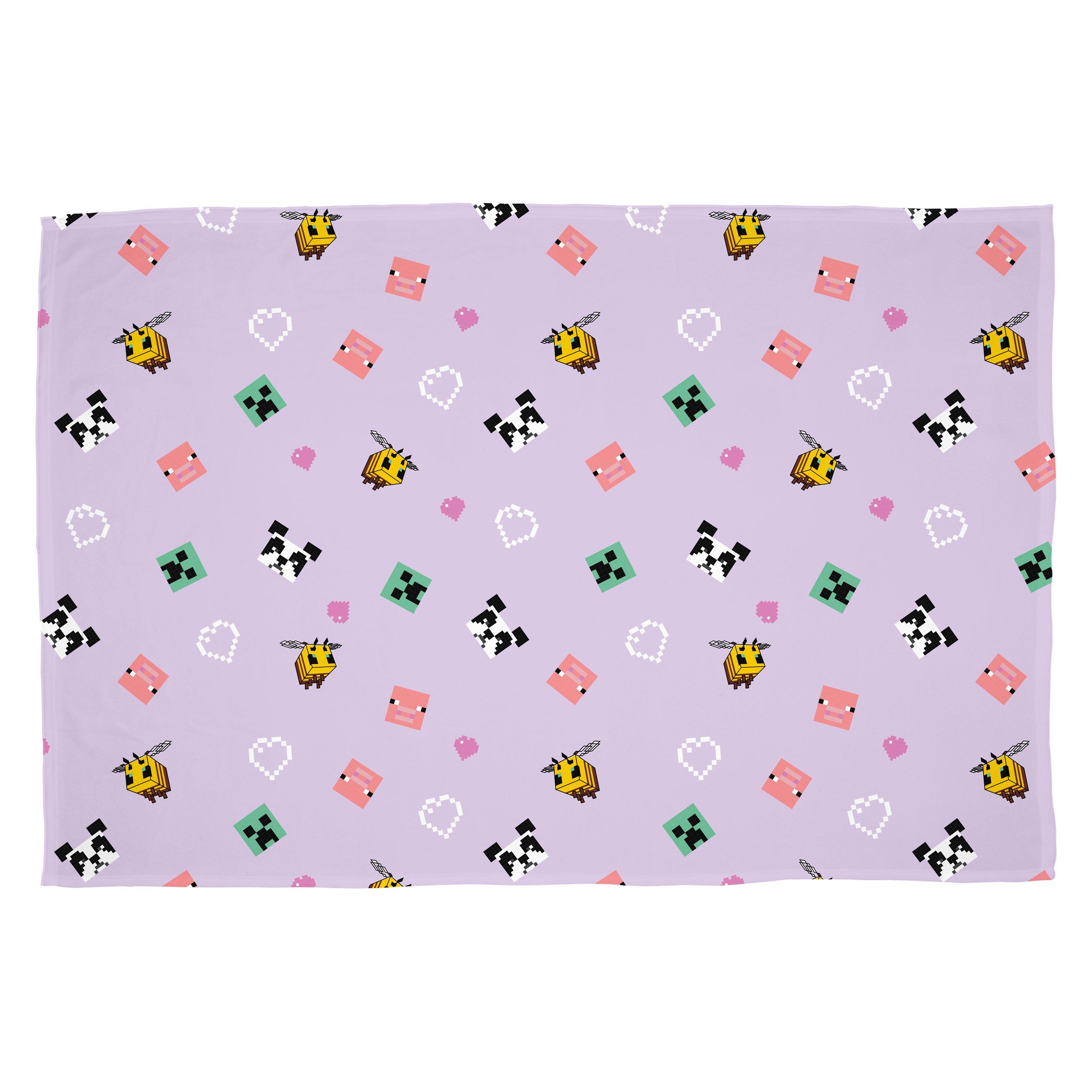 Purple - Minecraft - Minecraft Closeup Fleece Blanket - 1