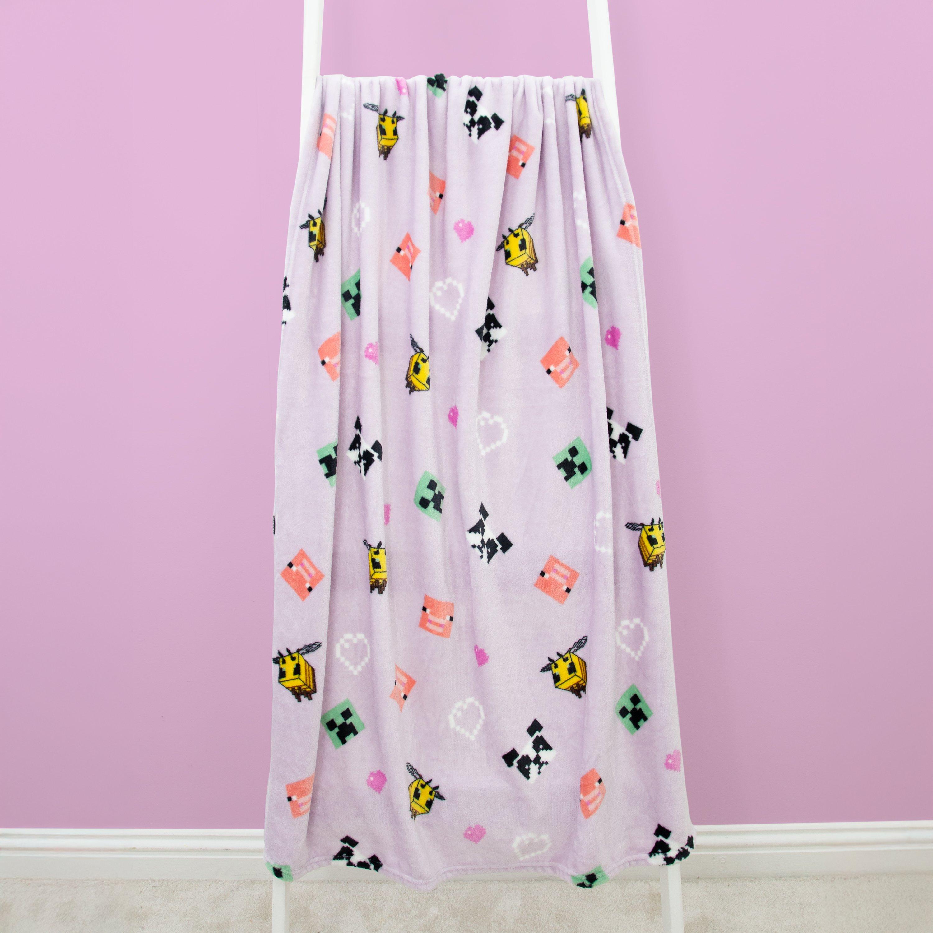 Purple - Minecraft - Minecraft Closeup Fleece Blanket - 2