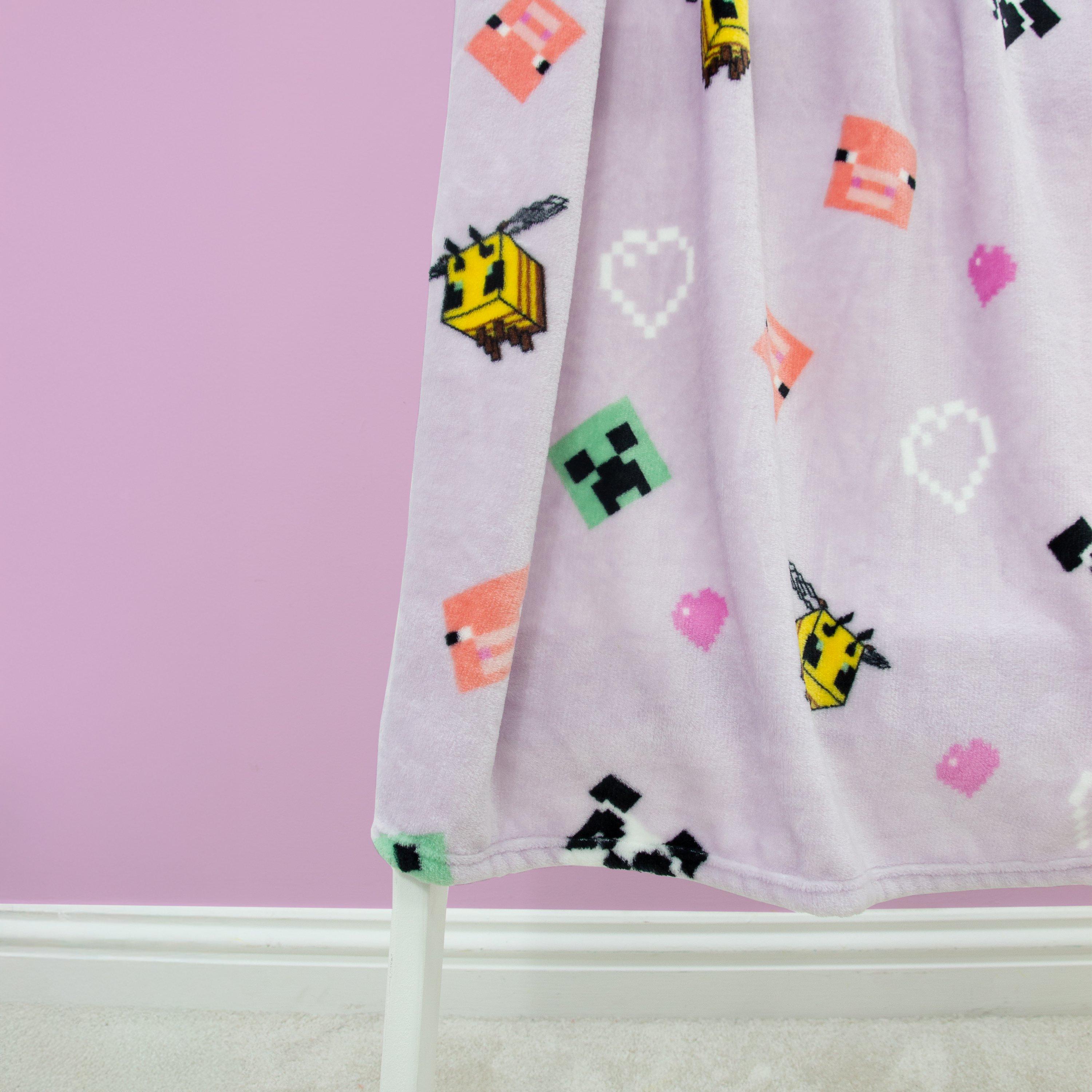 Purple - Minecraft - Minecraft Closeup Fleece Blanket - 3