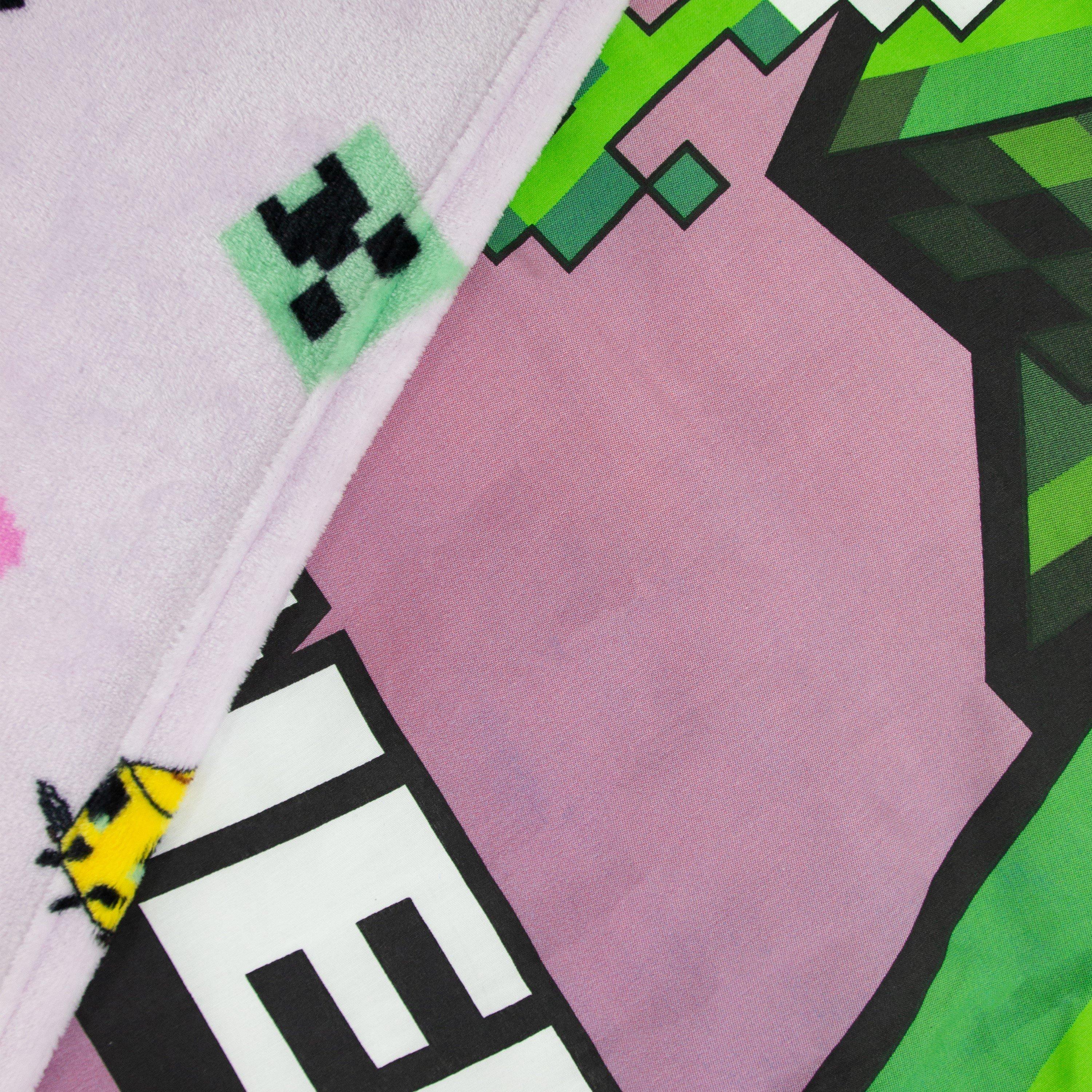 Purple - Minecraft - Minecraft Closeup Fleece Blanket - 5