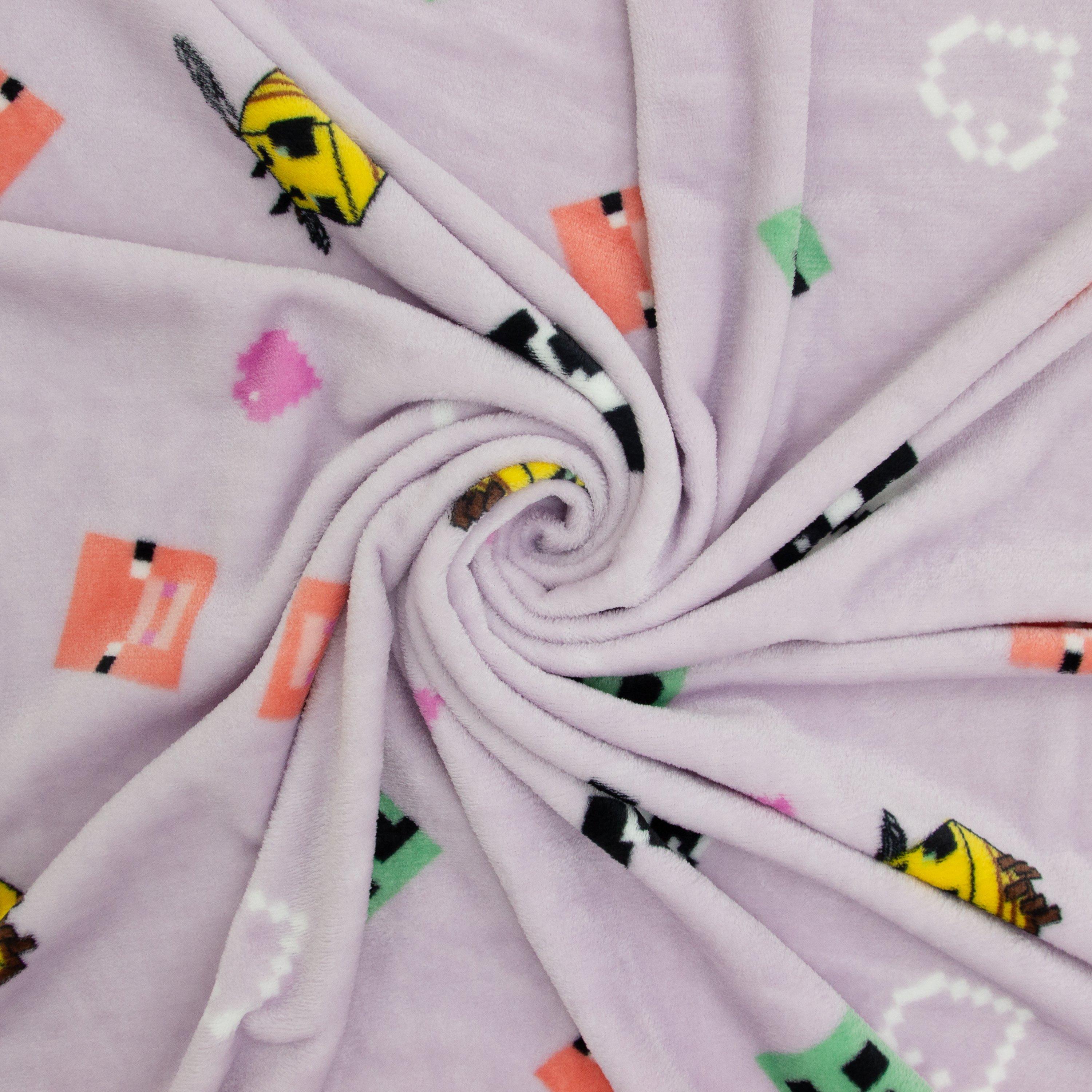 Purple - Minecraft - Minecraft Closeup Fleece Blanket - 6
