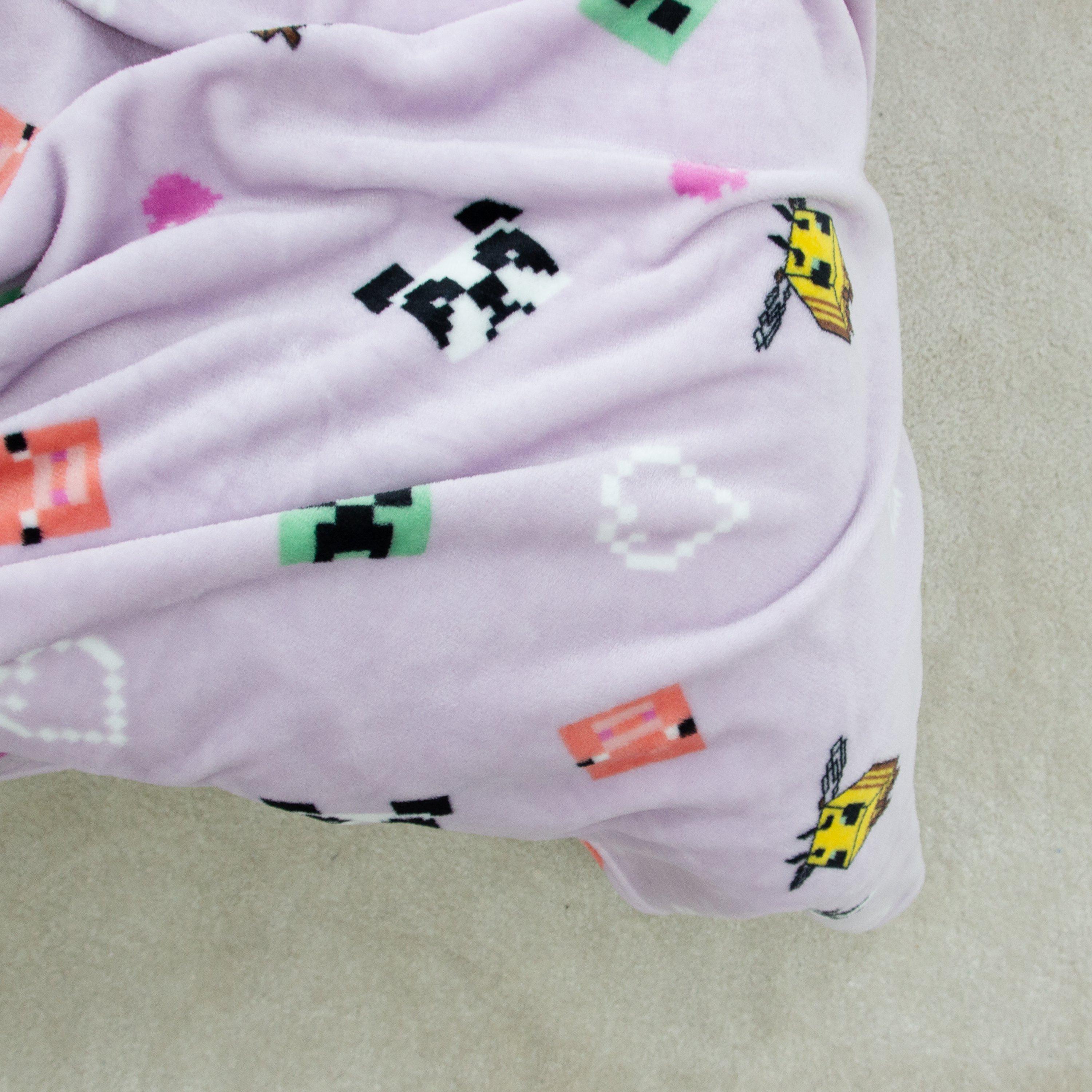 Purple - Minecraft - Minecraft Closeup Fleece Blanket - 7
