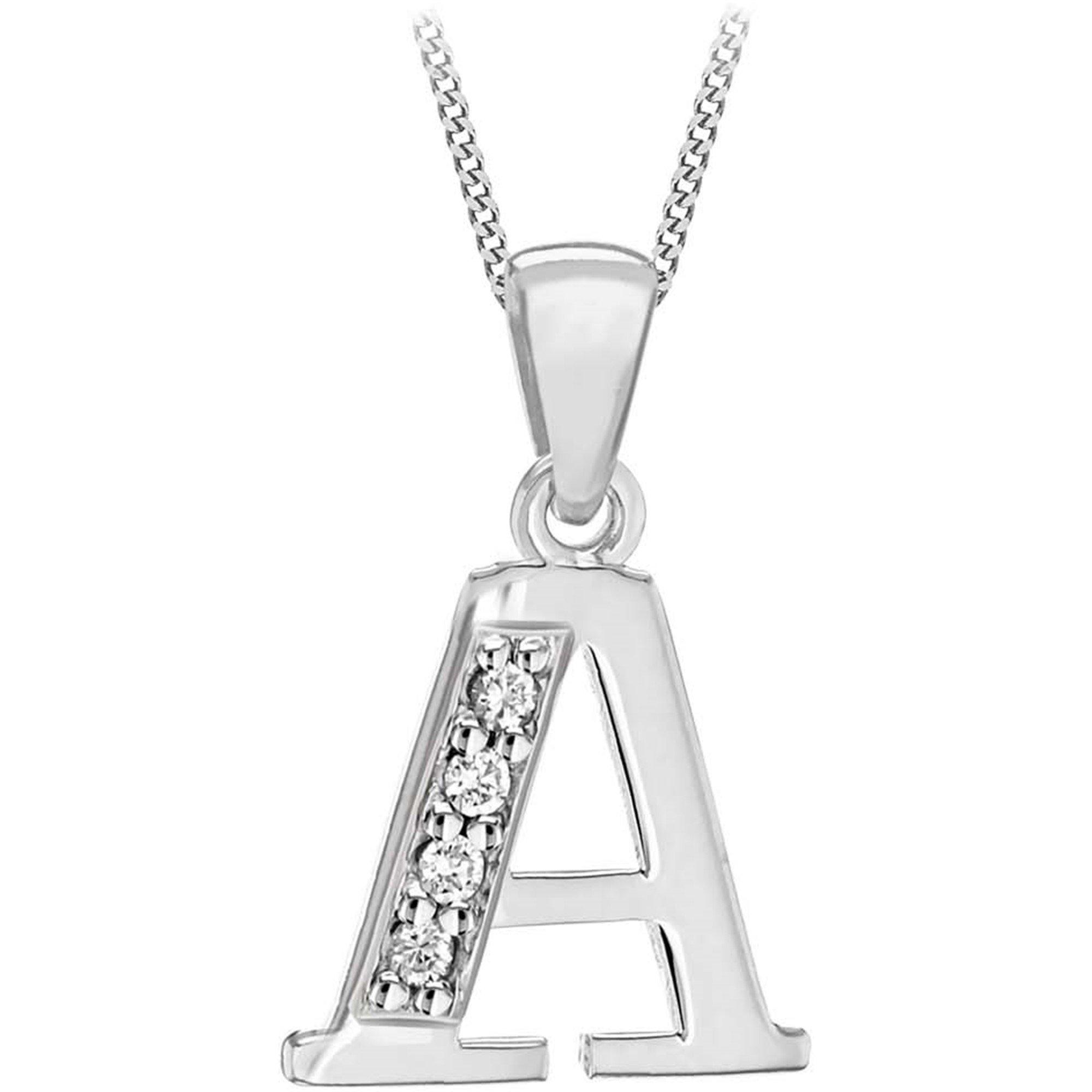 Sterling Silver - Be You - Sterling Silver CZ Initial Necklace - 1